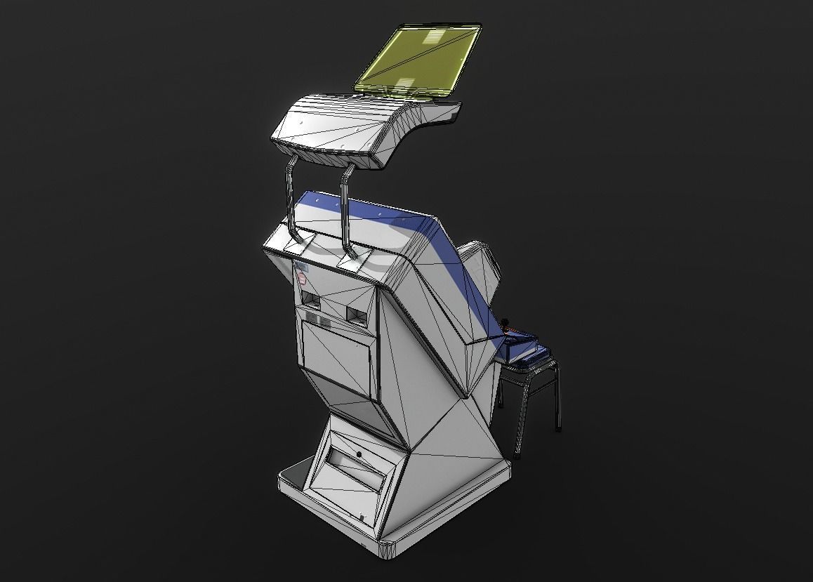 Taito Egret 29 Arcade Machine Low-poly 3D model_12