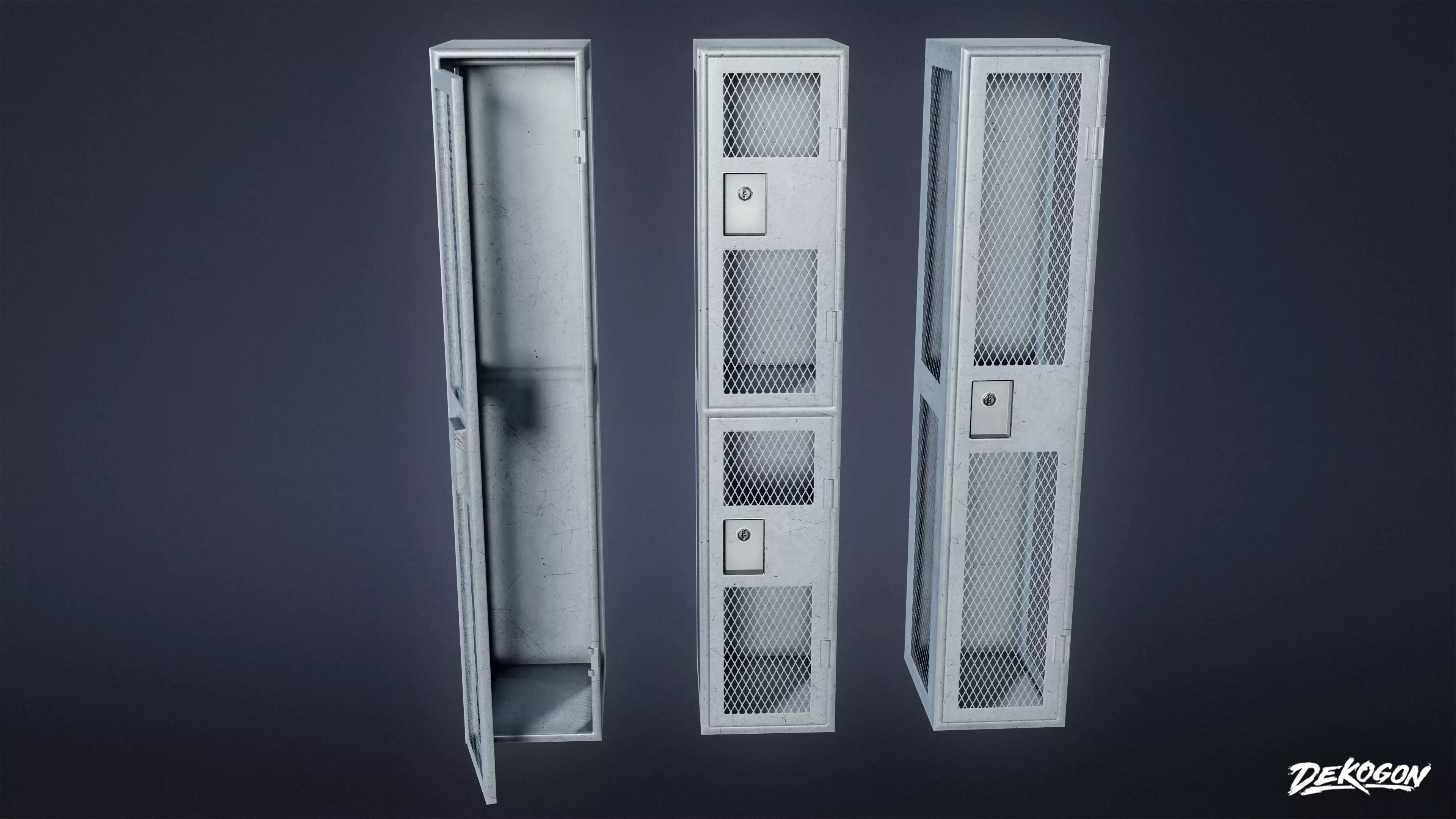 MILITARY - Locker 01 - LOW POLY Low-poly 3D model_0