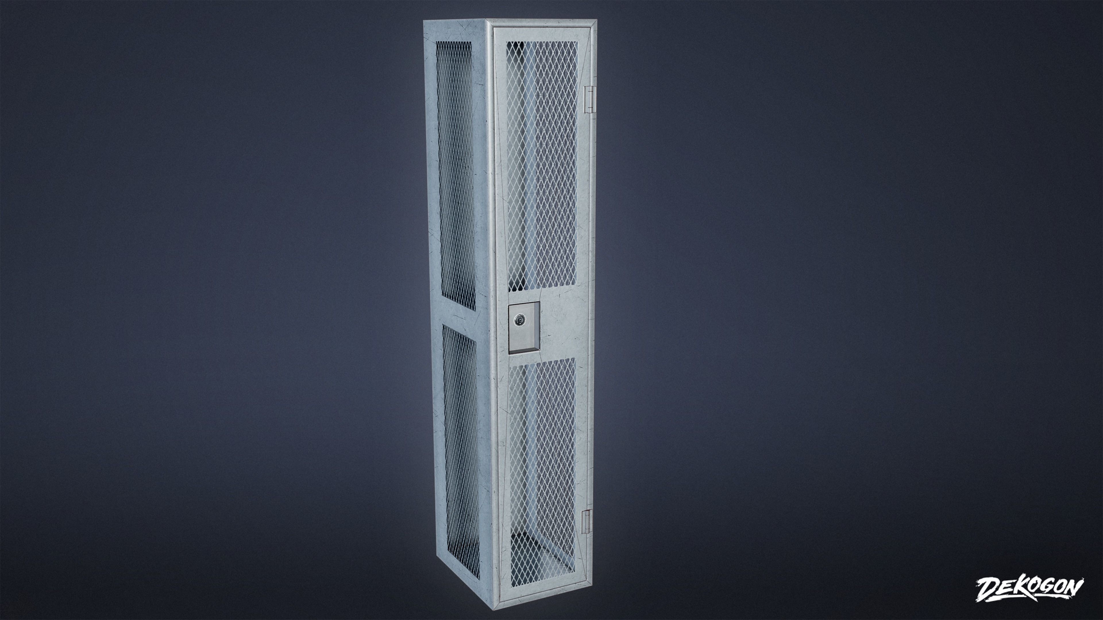 MILITARY - Locker 01 - LOW POLY Low-poly 3D model_8