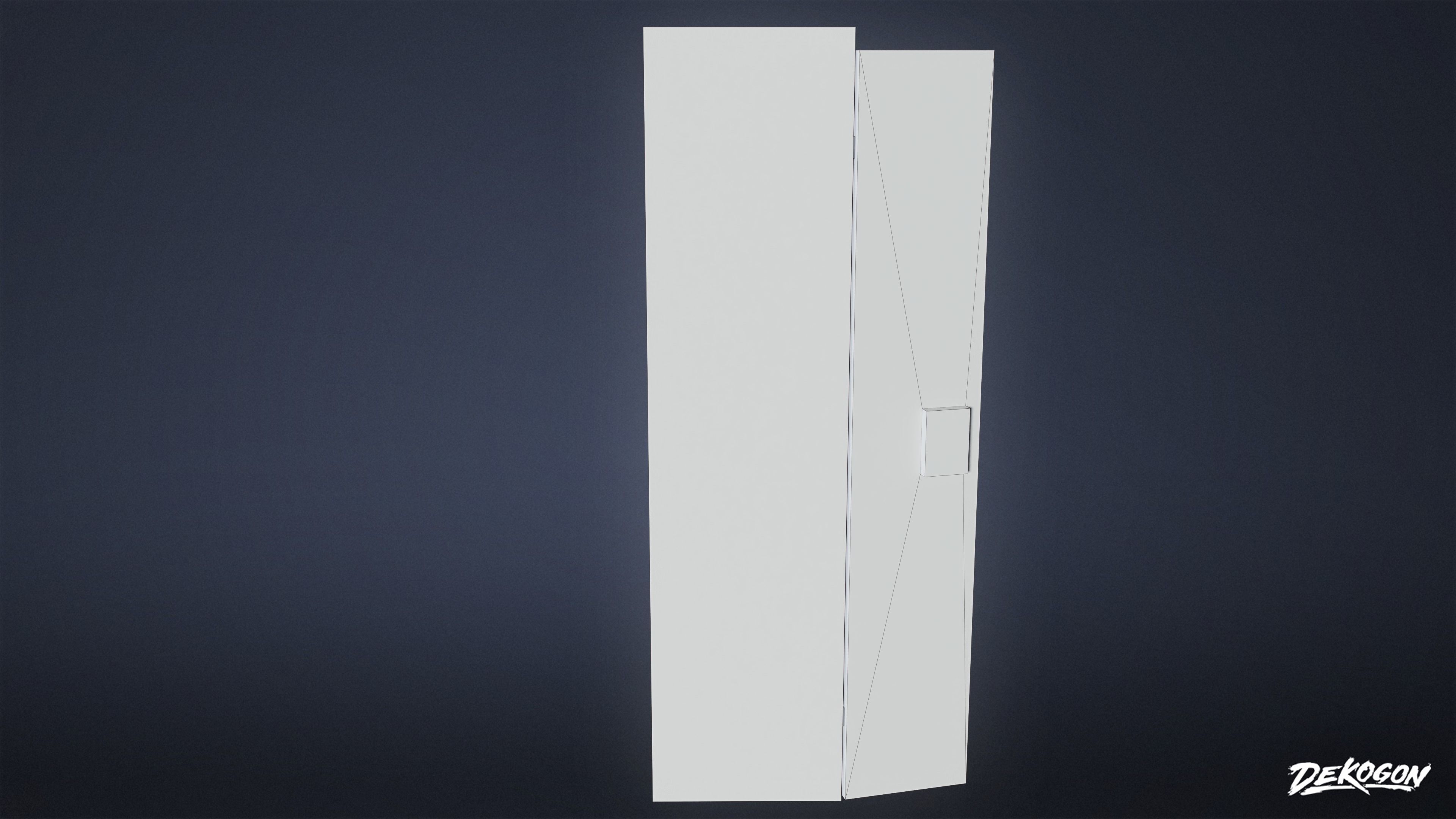 MILITARY - Locker 01 - LOW POLY Low-poly 3D model_7