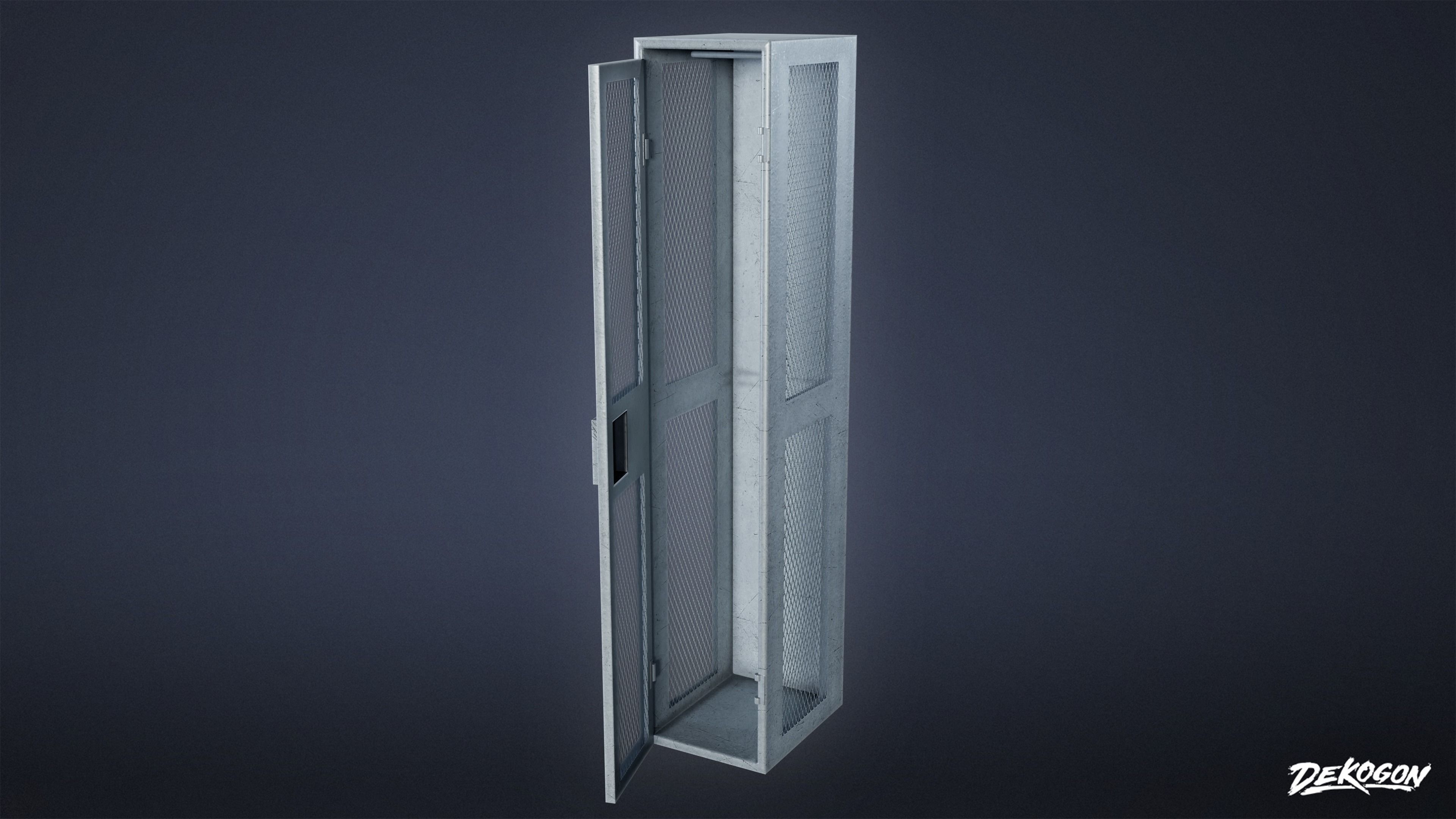 MILITARY - Locker 01 - LOW POLY Low-poly 3D model_4