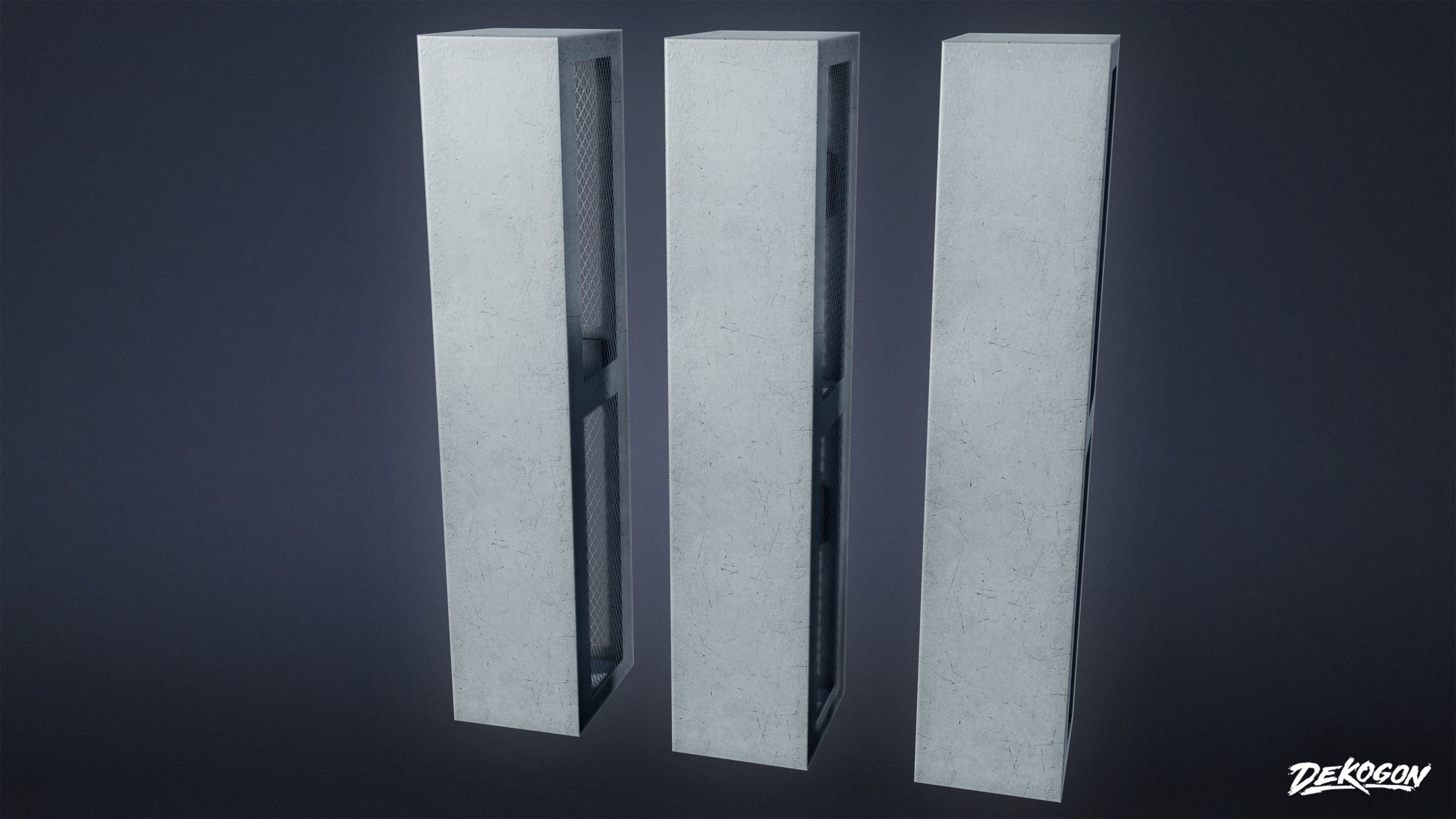 MILITARY - Locker 01 - LOW POLY Low-poly 3D model_1