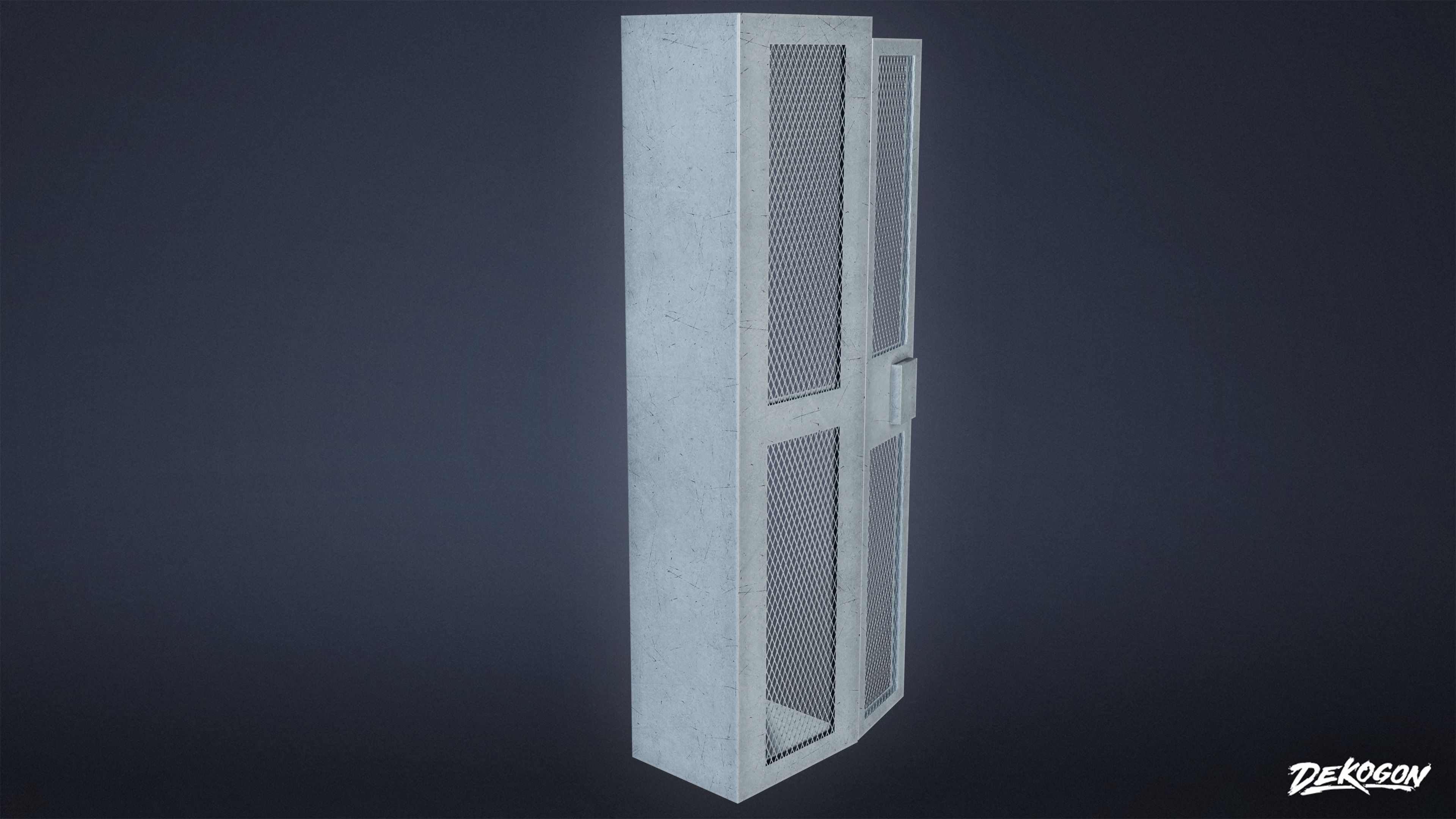 MILITARY - Locker 01 - LOW POLY Low-poly 3D model_6
