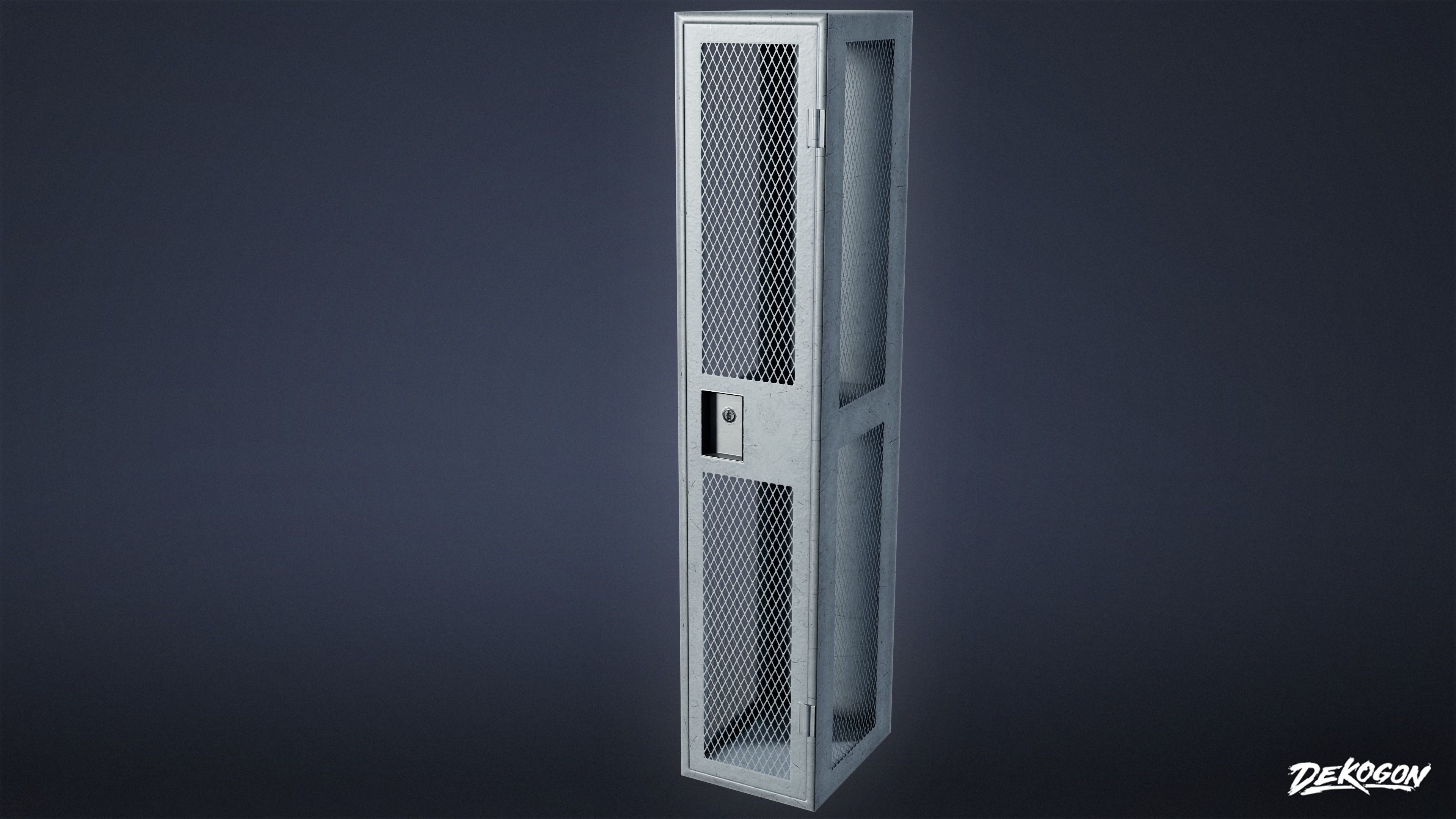 MILITARY - Locker 01 - LOW POLY Low-poly 3D model_2