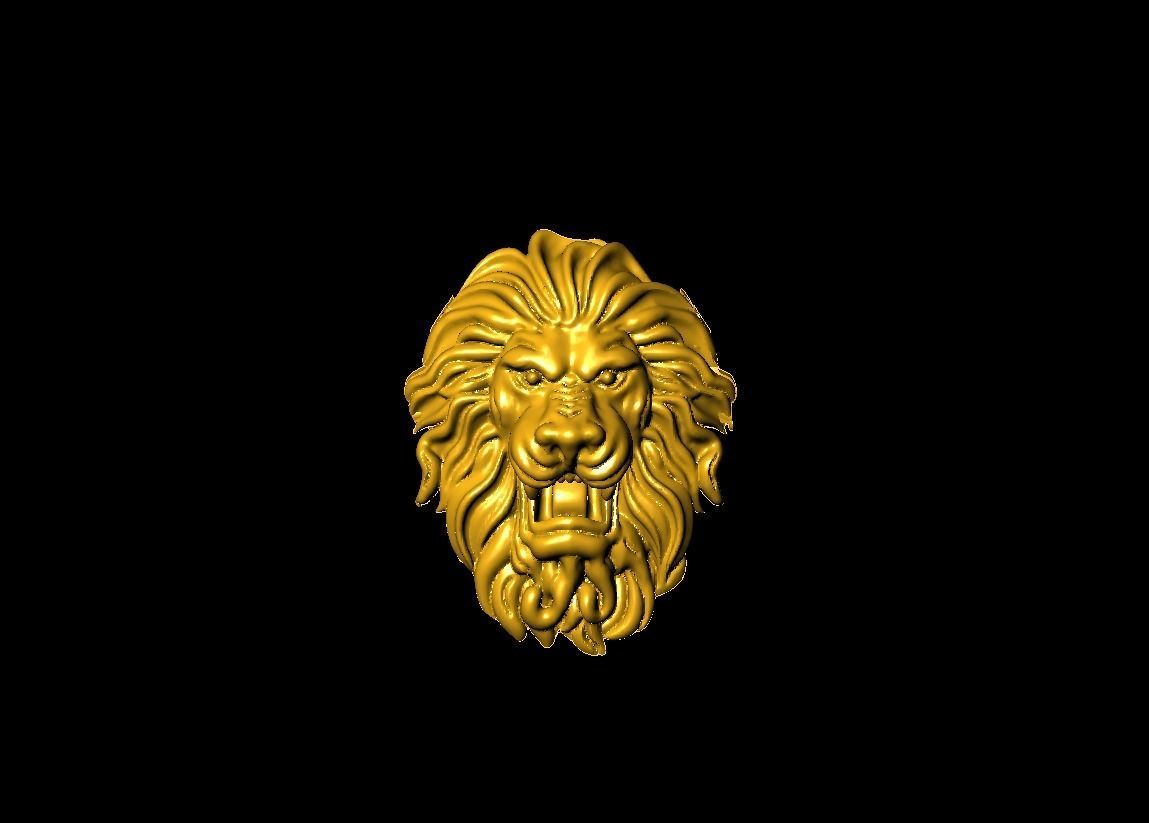 Lion idal 3D print model_3