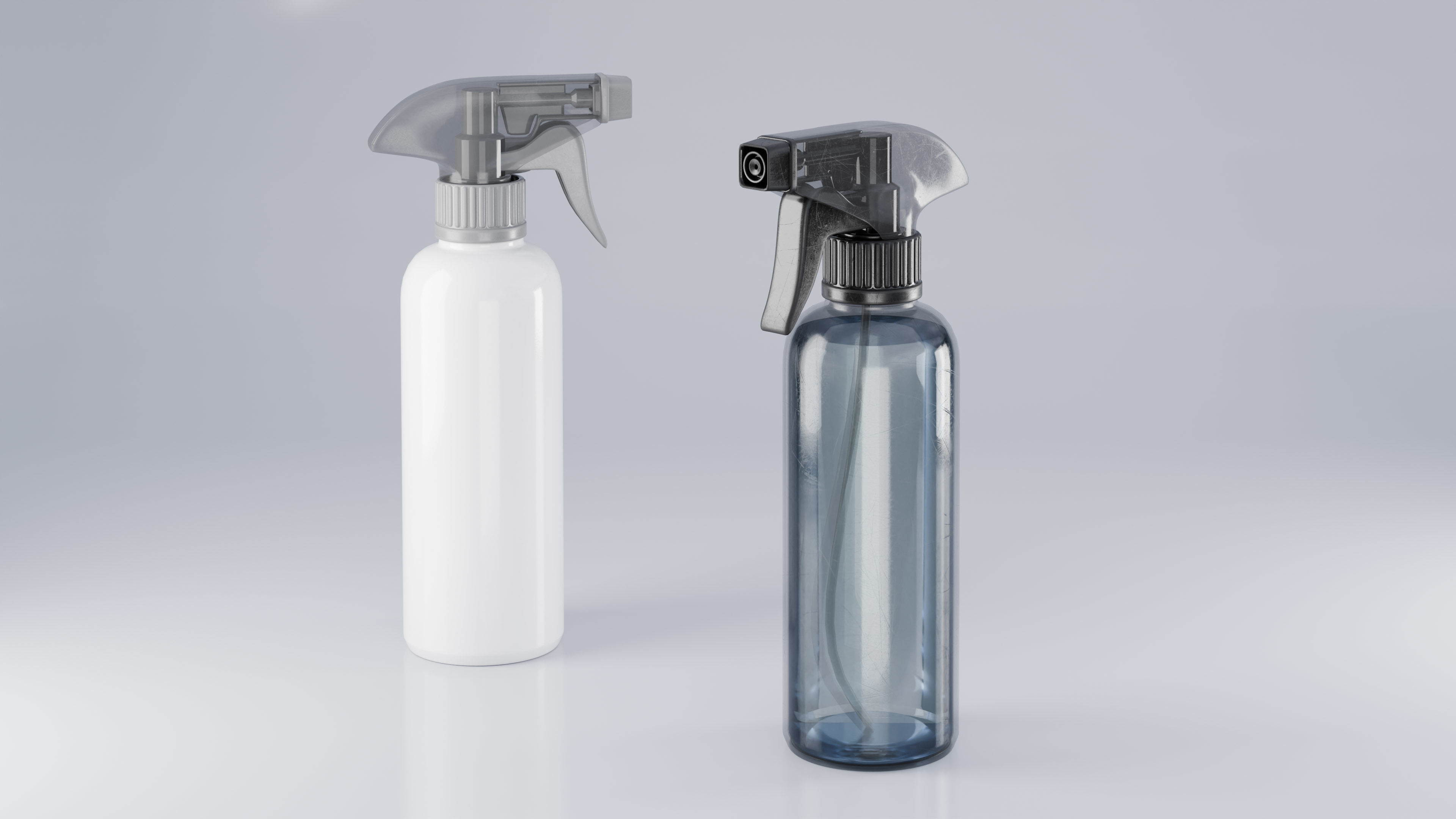 Plastic Spray Bottle - Hand Sanitizer atomizer 3D model_3