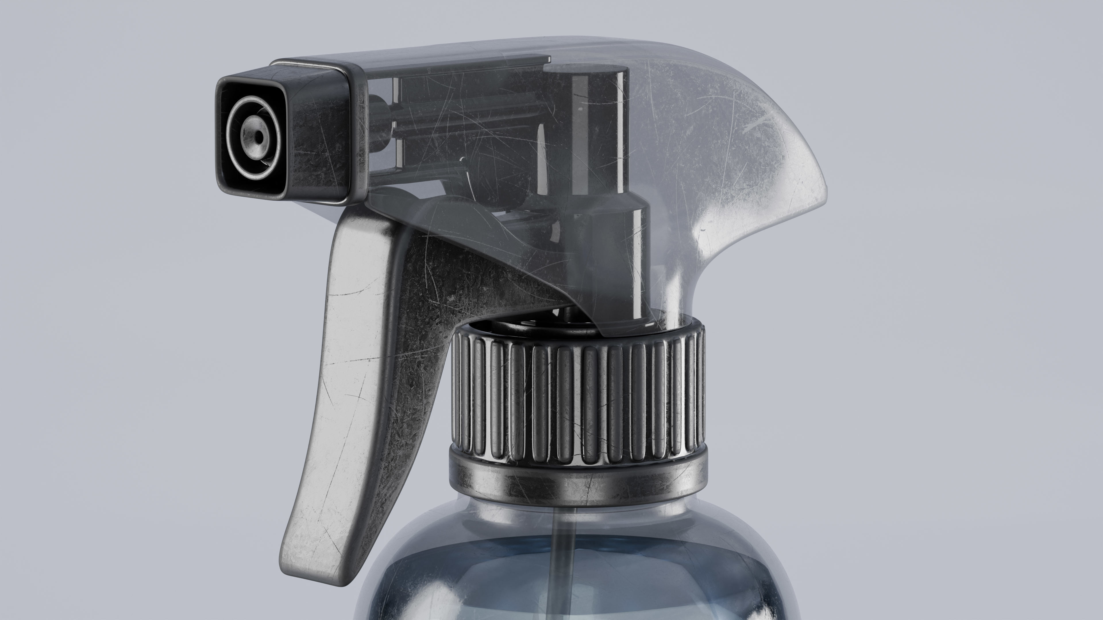 Plastic Spray Bottle - Hand Sanitizer atomizer 3D model_1