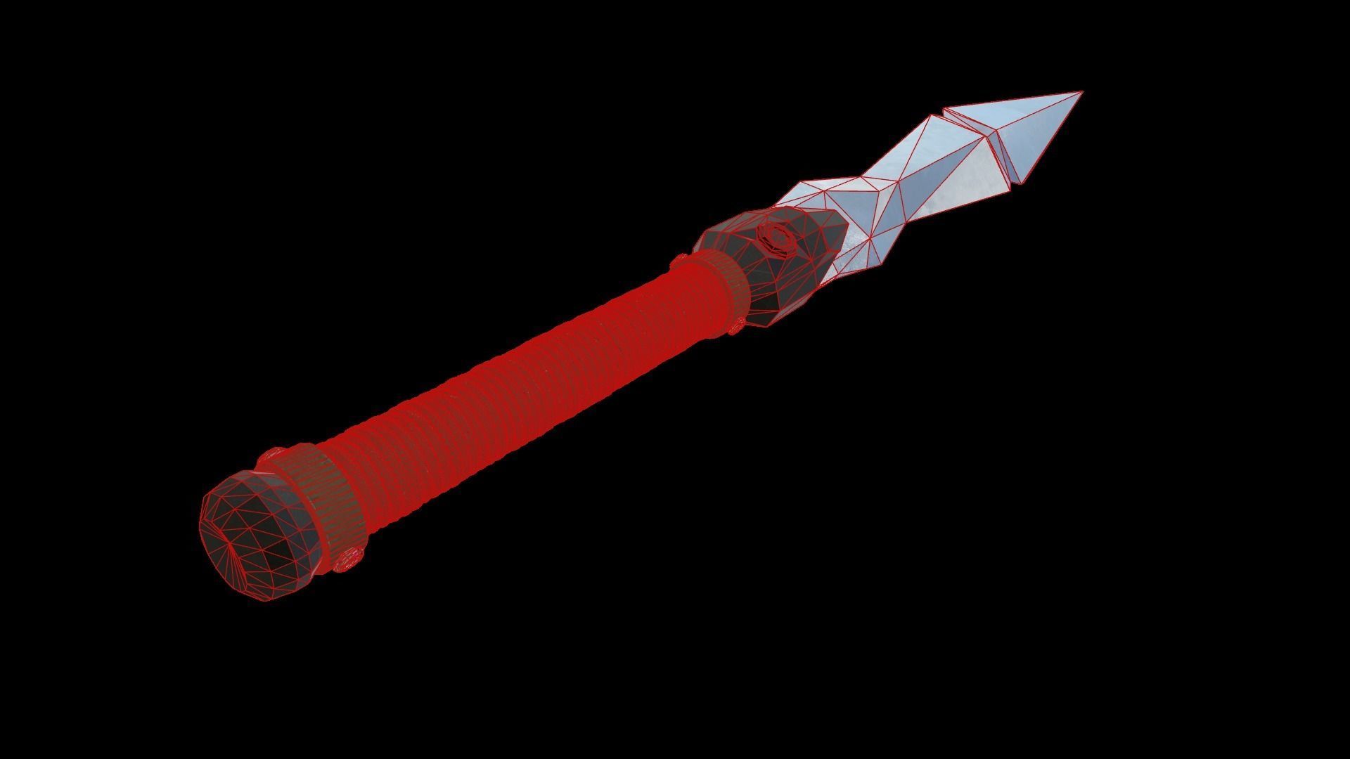 Low Poly Tactical Dagger Knife 3D Model Free low-poly 3D model_6