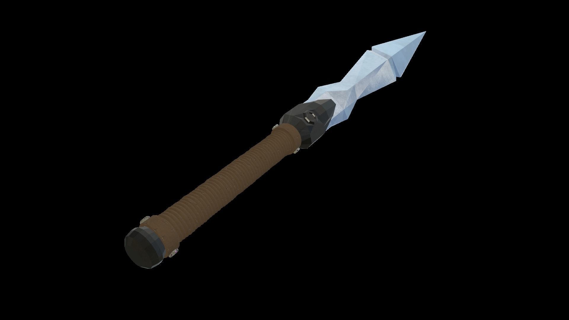 Low Poly Tactical Dagger Knife 3D Model Free low-poly 3D model_5