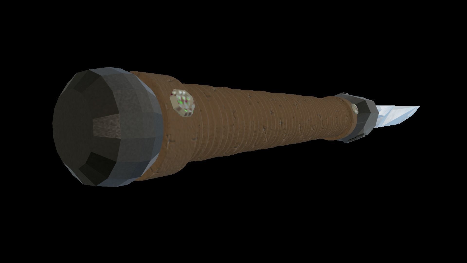 Low Poly Tactical Dagger Knife 3D Model Free low-poly 3D model_4