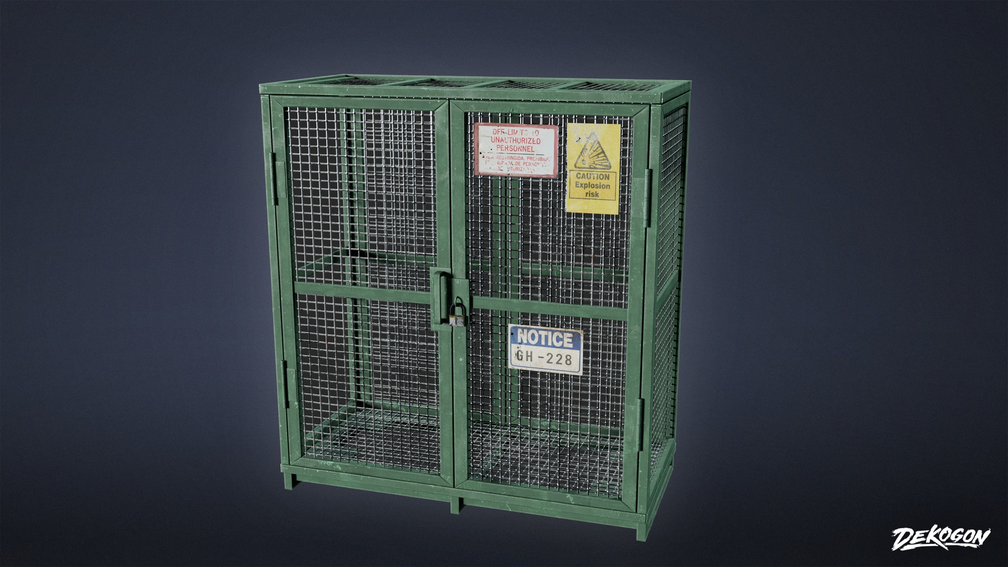 MILITARY - Locker 06 - LOW POLY Low-poly 3D model_1