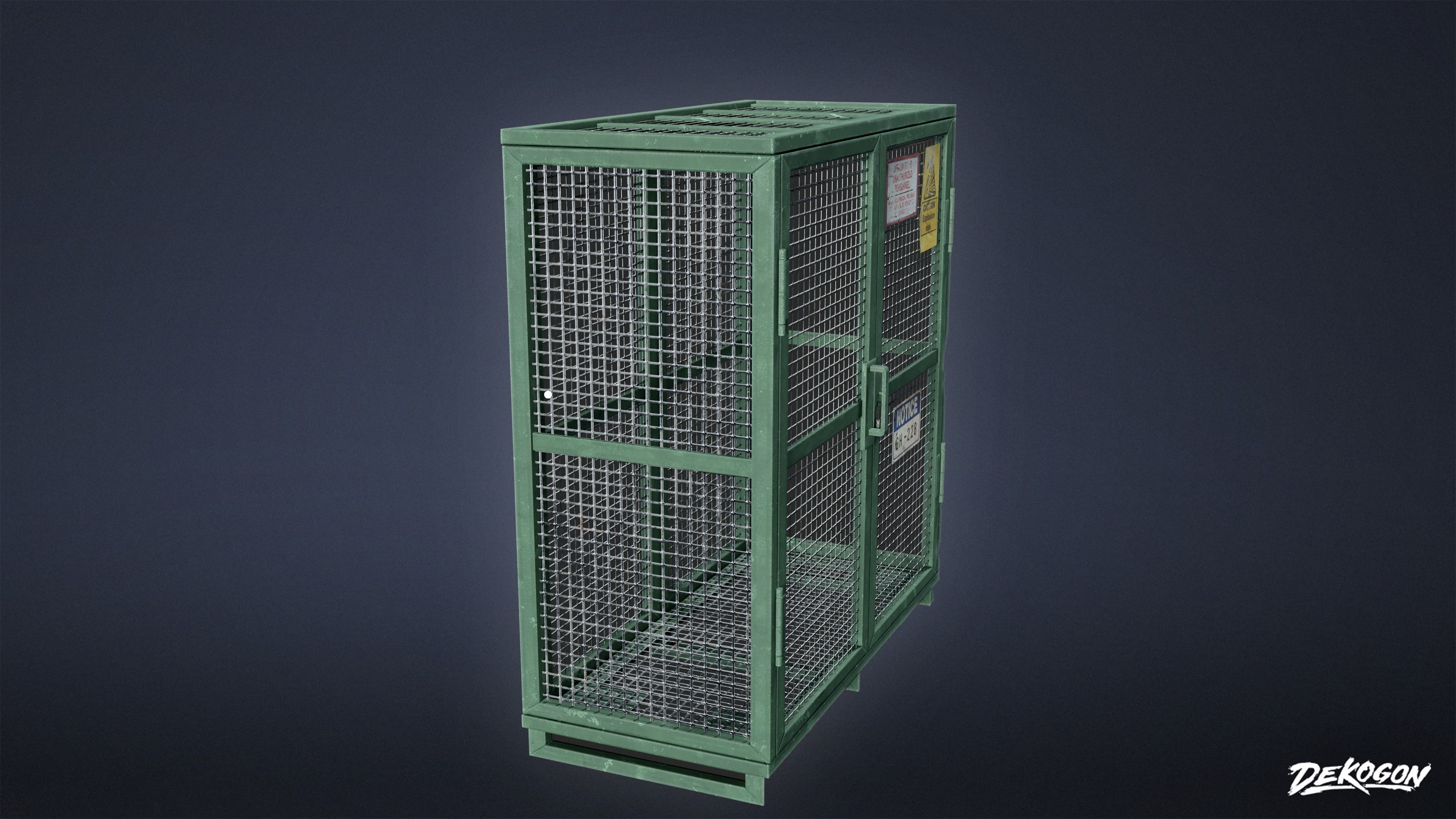 MILITARY - Locker 06 - LOW POLY Low-poly 3D model_3