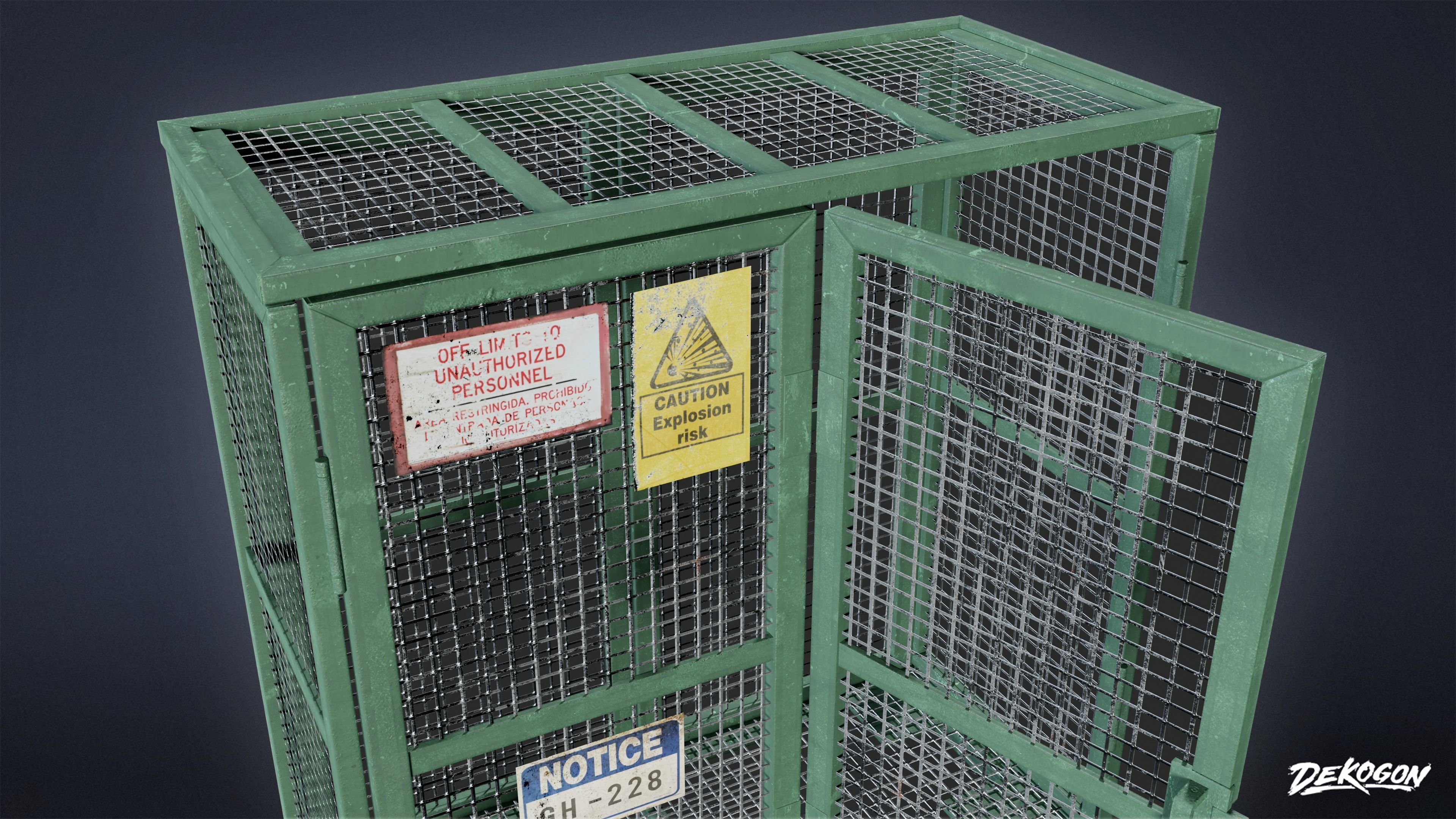 MILITARY - Locker 06 - LOW POLY Low-poly 3D model_7