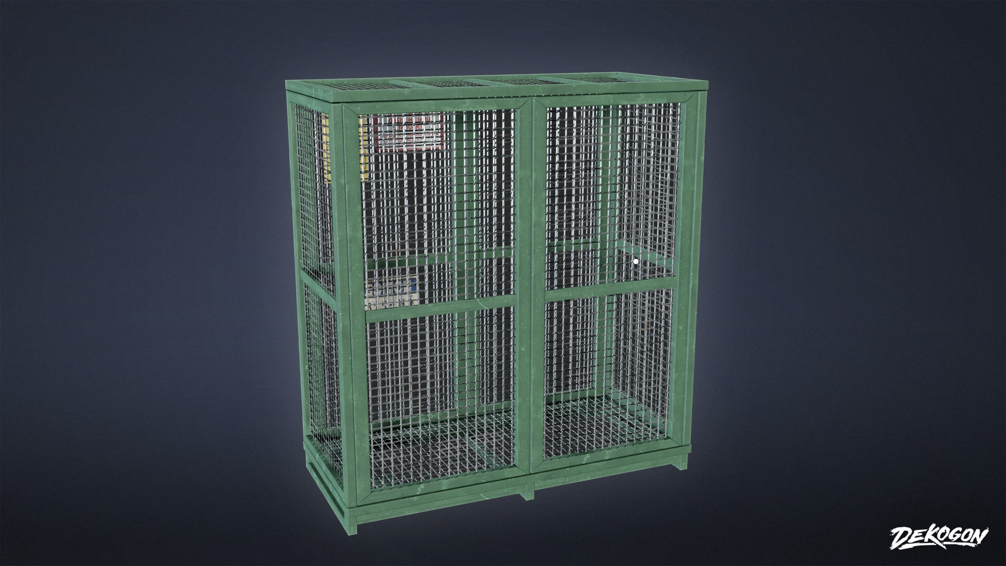 MILITARY - Locker 06 - LOW POLY Low-poly 3D model_5