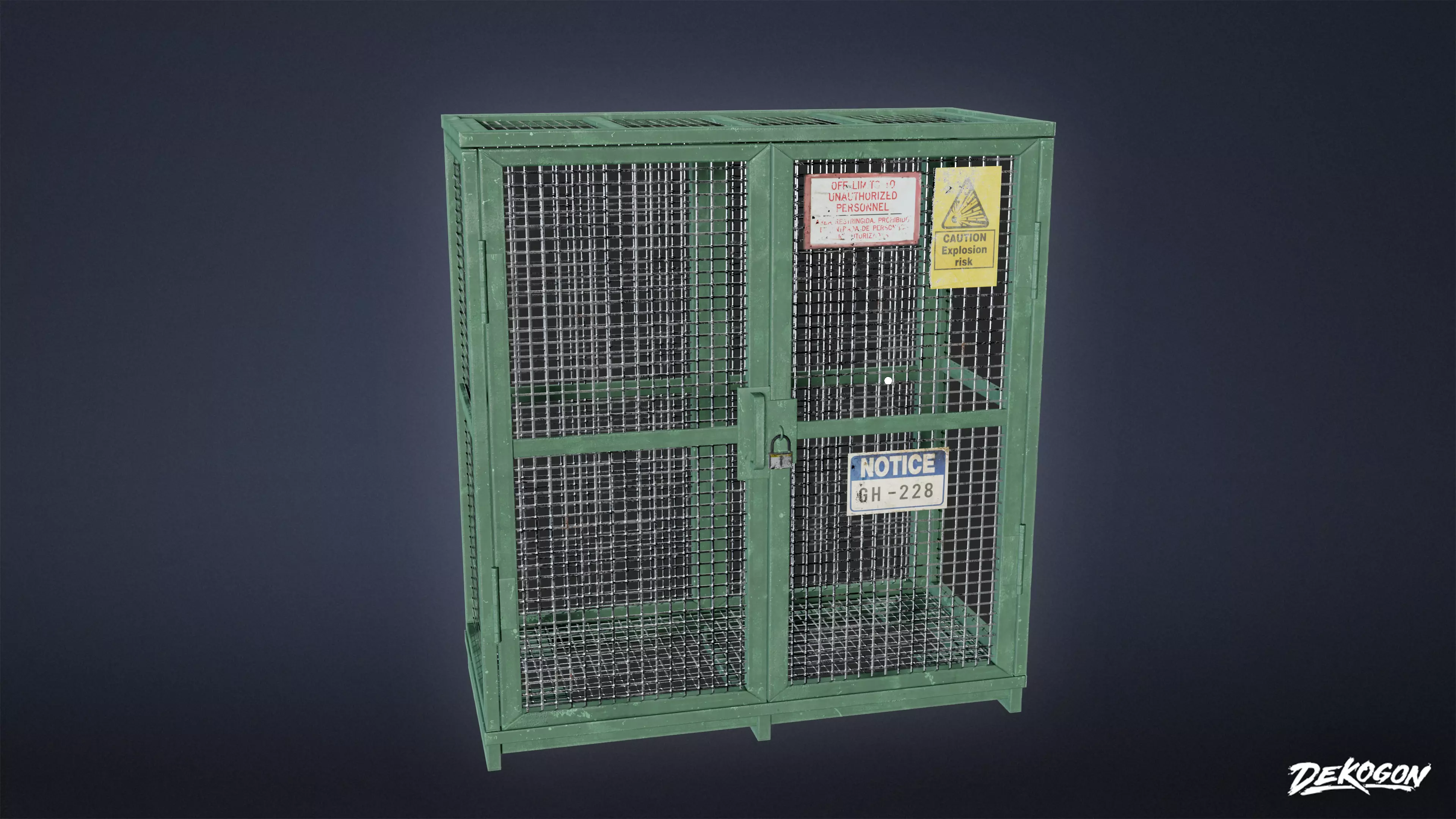 MILITARY - Locker 06 - LOW POLY Low-poly 3D model_0