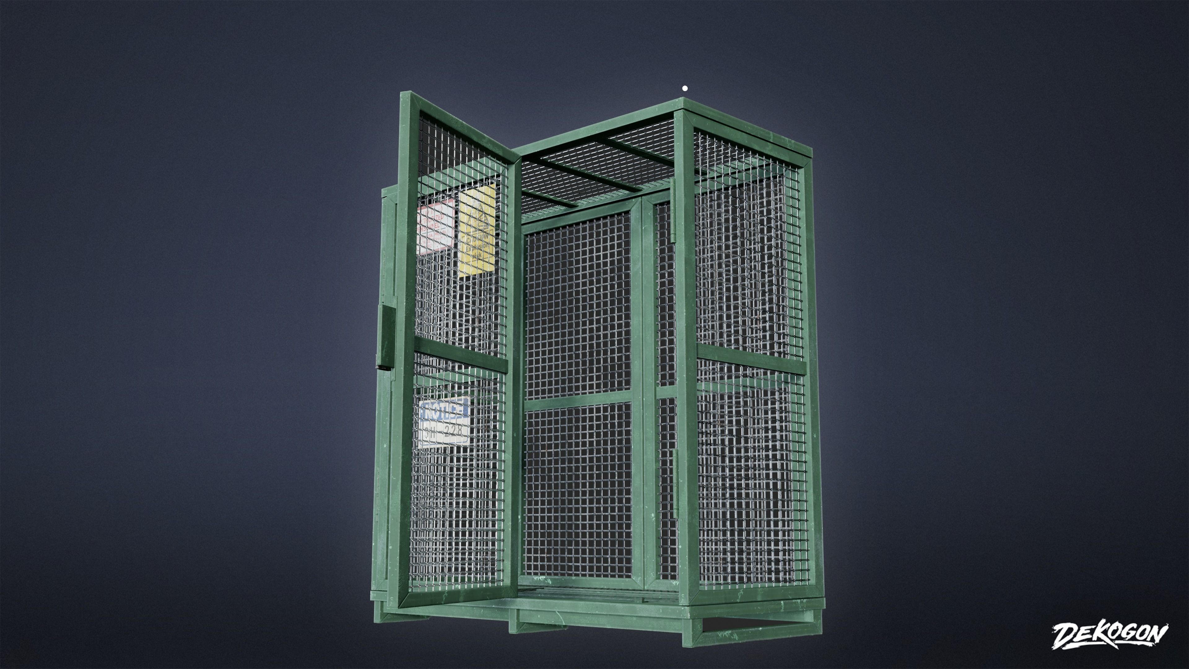MILITARY - Locker 06 - LOW POLY Low-poly 3D model_6