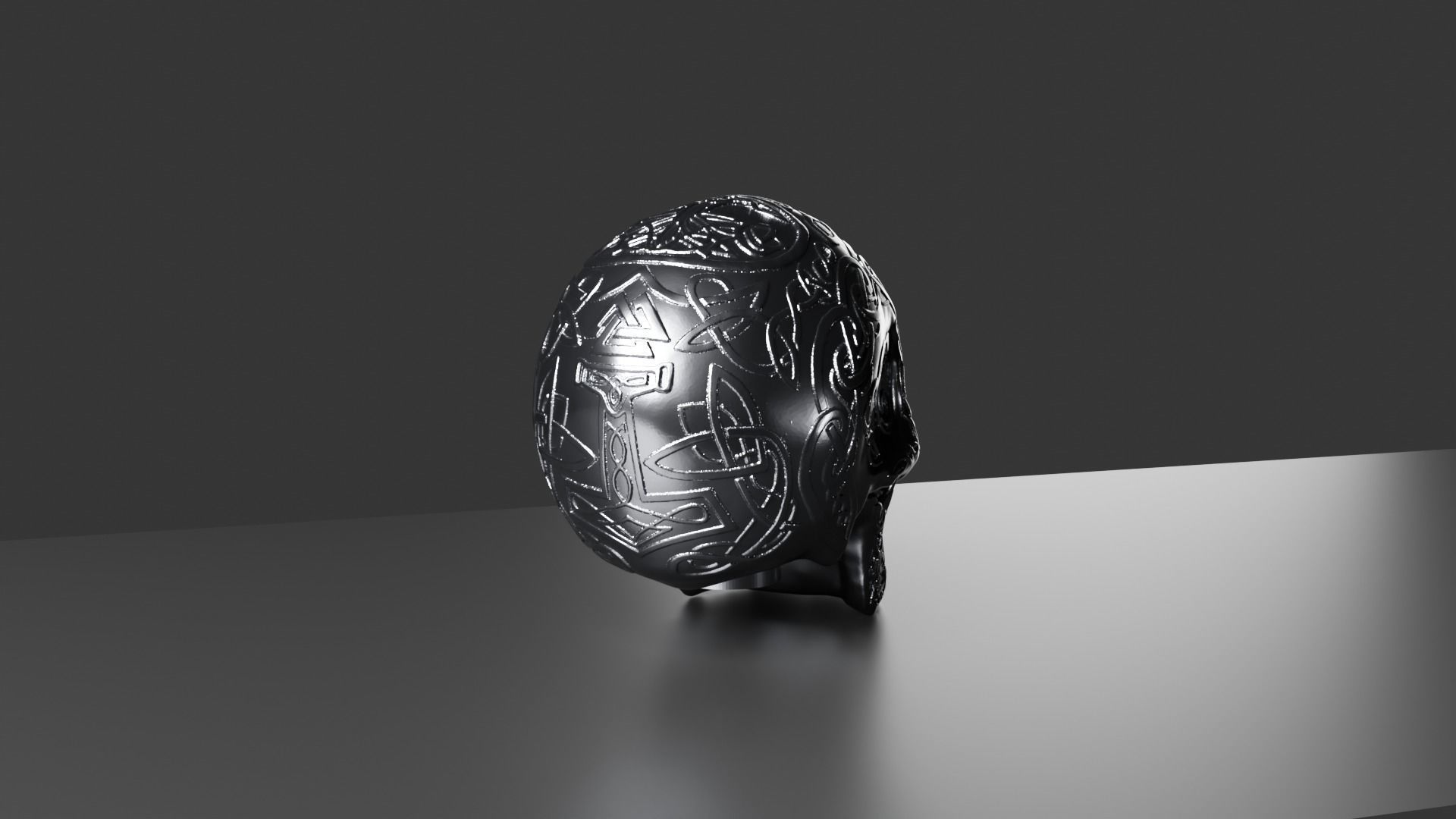 Skull Gear Shifter Head 3D print model_1