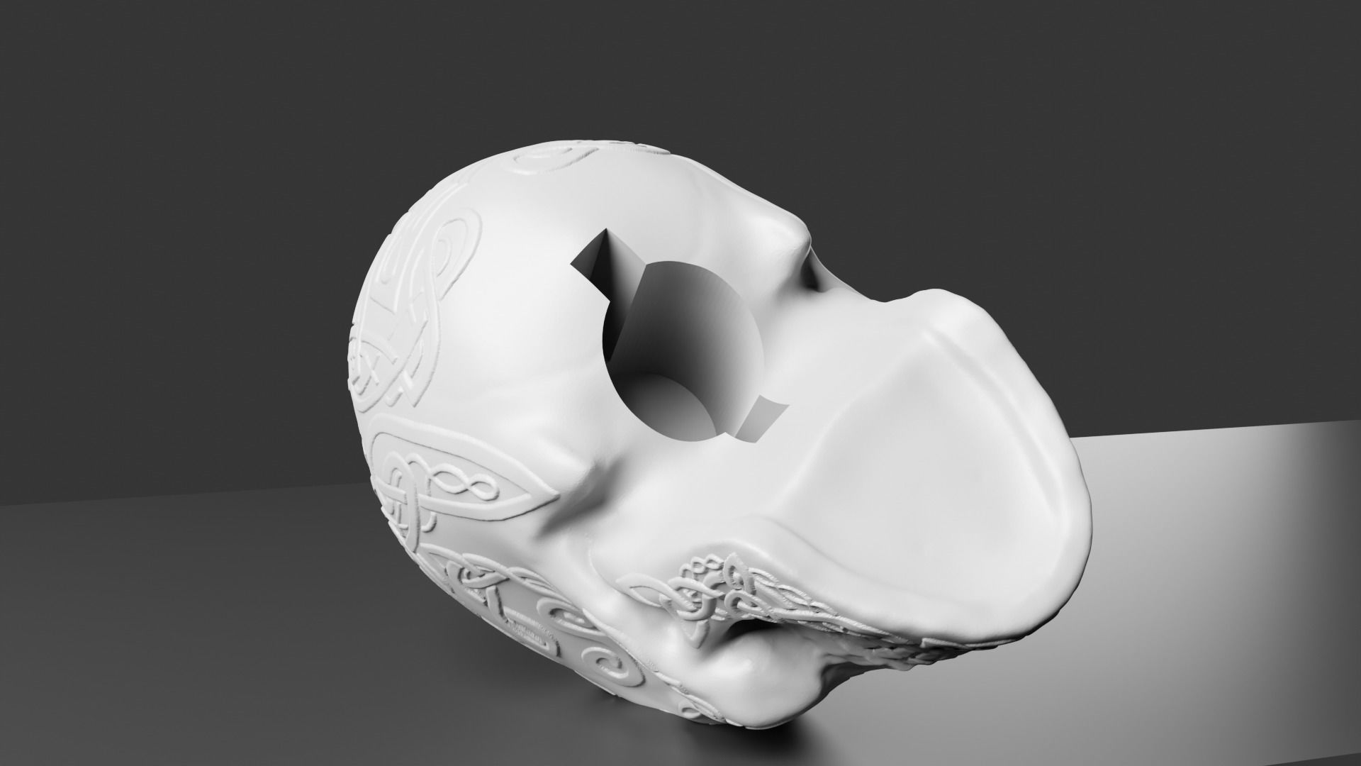 Skull Gear Shifter Head 3D print model_6
