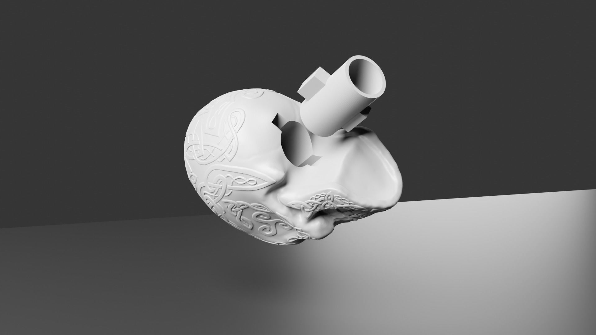 Skull Gear Shifter Head 3D print model_7