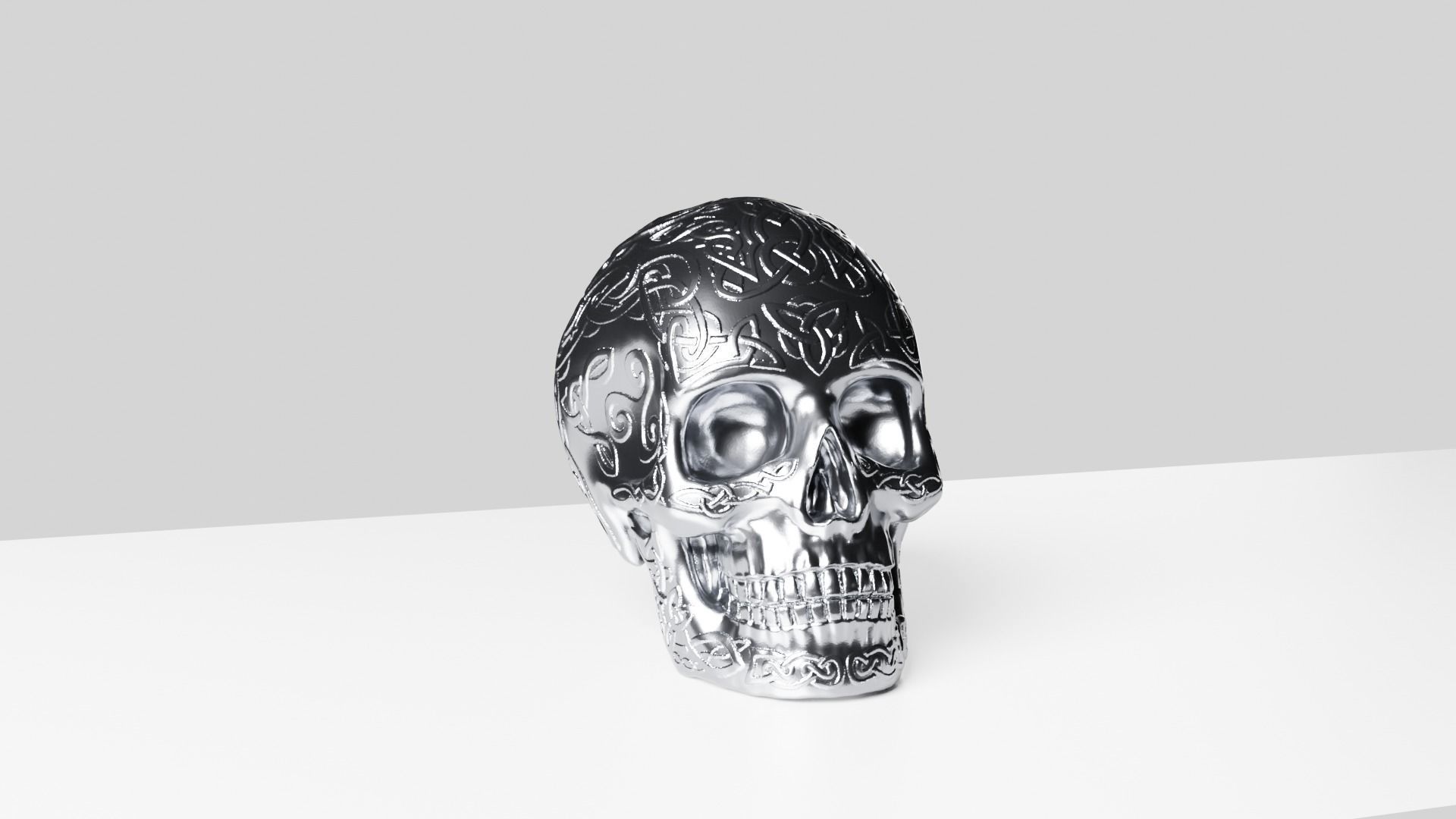 Skull Gear Shifter Head 3D print model_4