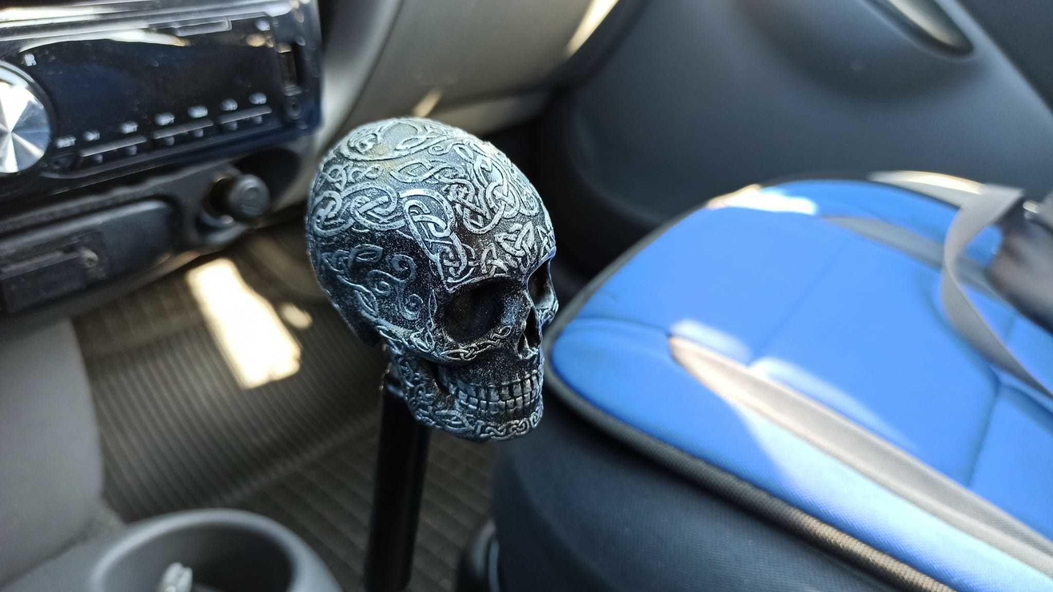 Skull Gear Shifter Head 3D print model_12