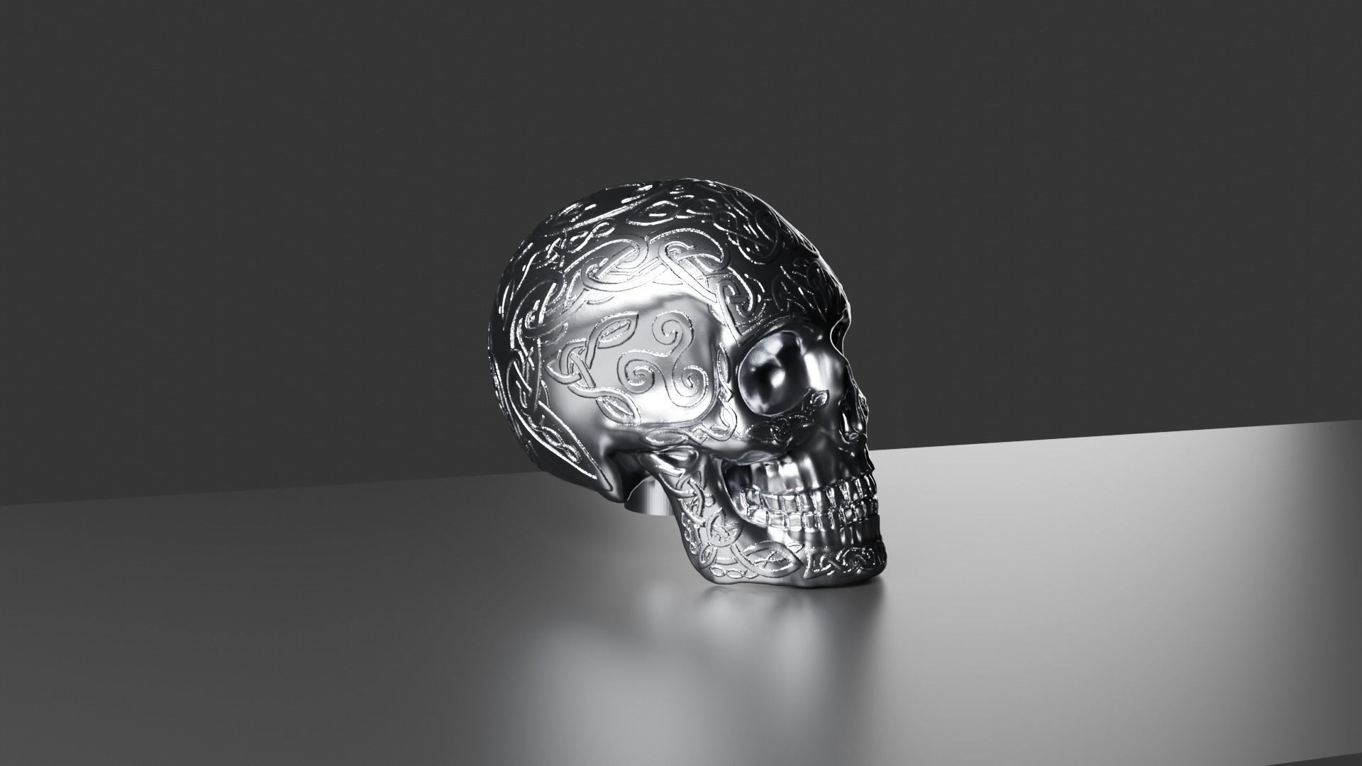 Skull Gear Shifter Head 3D print model_2