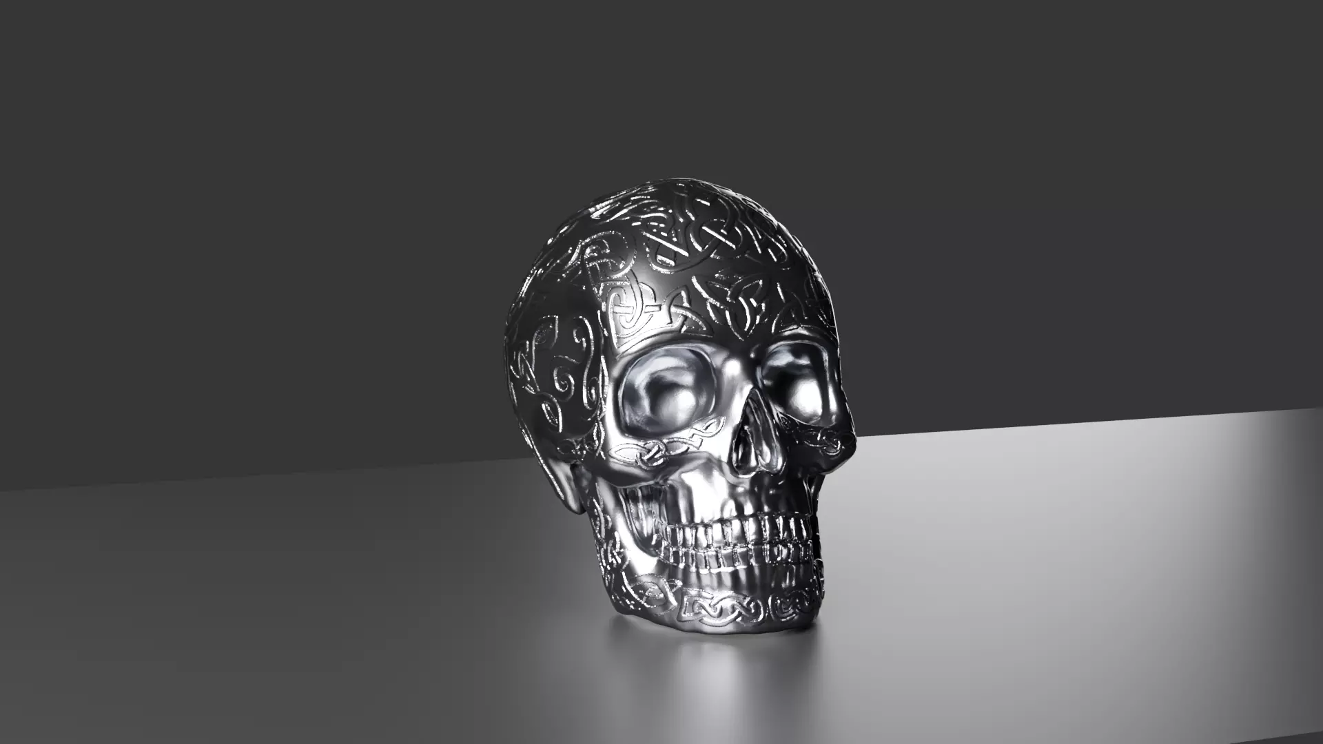 Skull Gear Shifter Head 3D print model_0