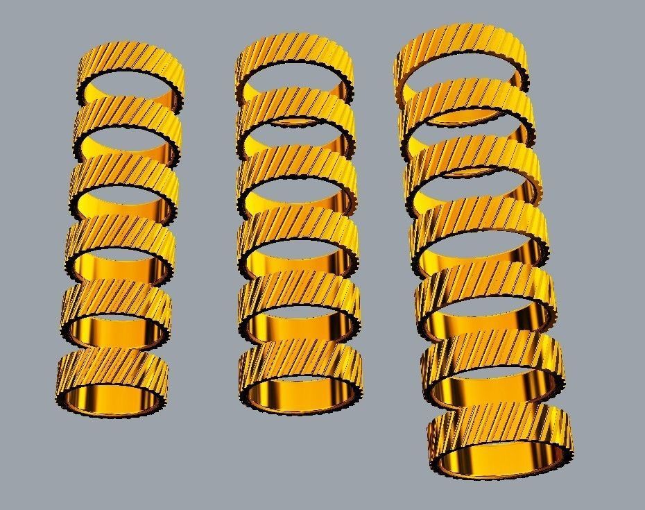 Wedding Bands 3D print model_6