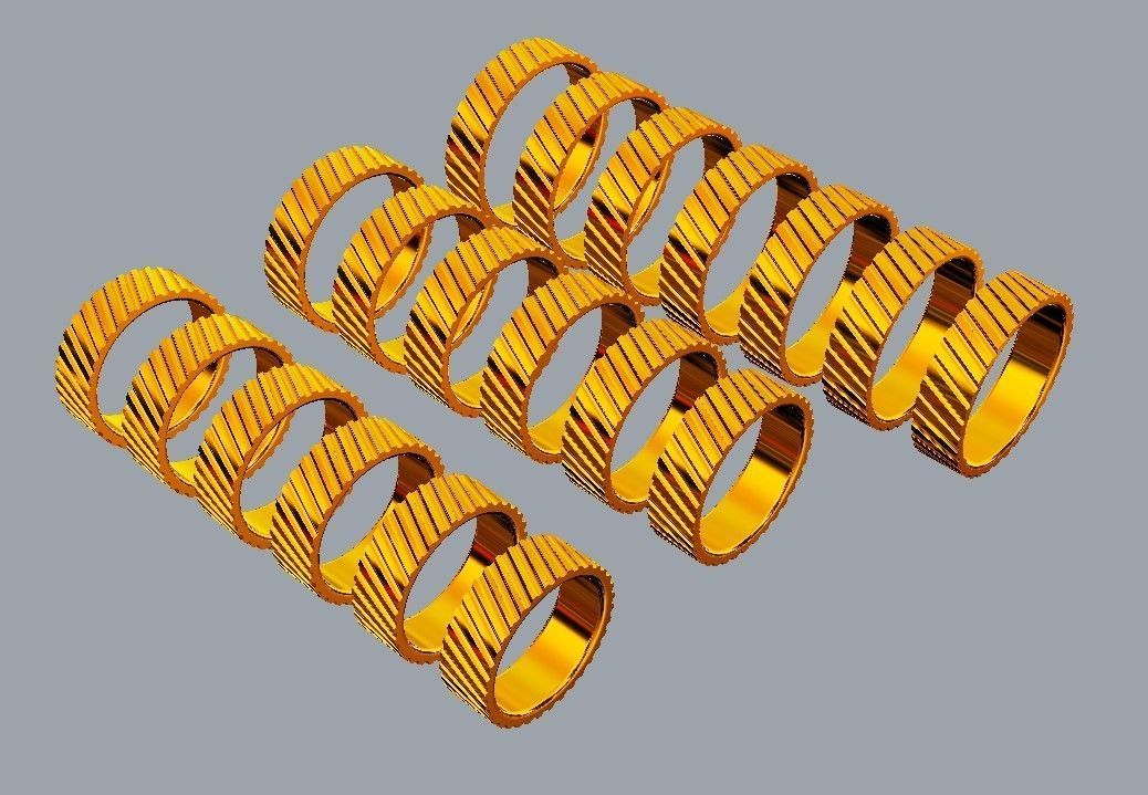 Wedding Bands 3D print model_8