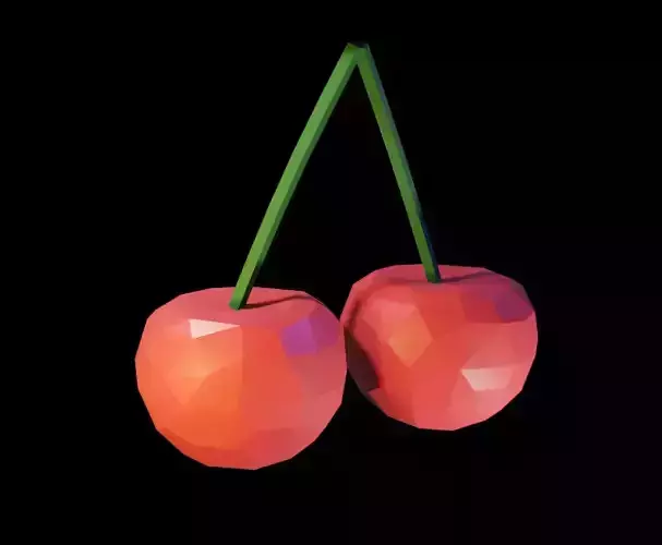 Low-Poly Stylized Cherry
