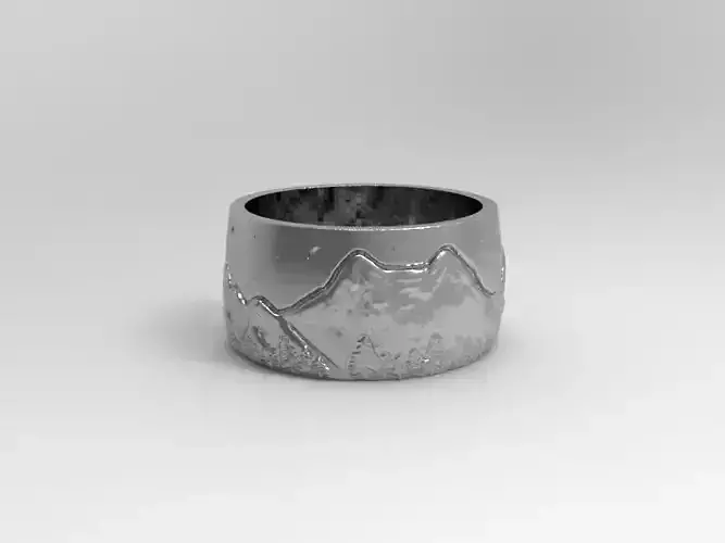 Fir trees in mountains  3D print model