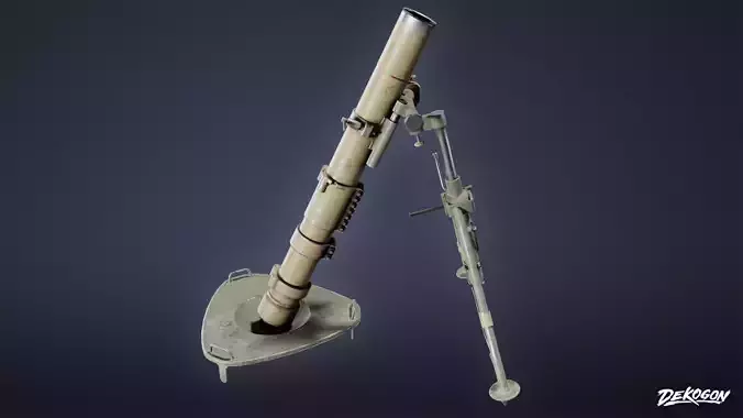 MILITARY - Mortar 01 - LOW POLY