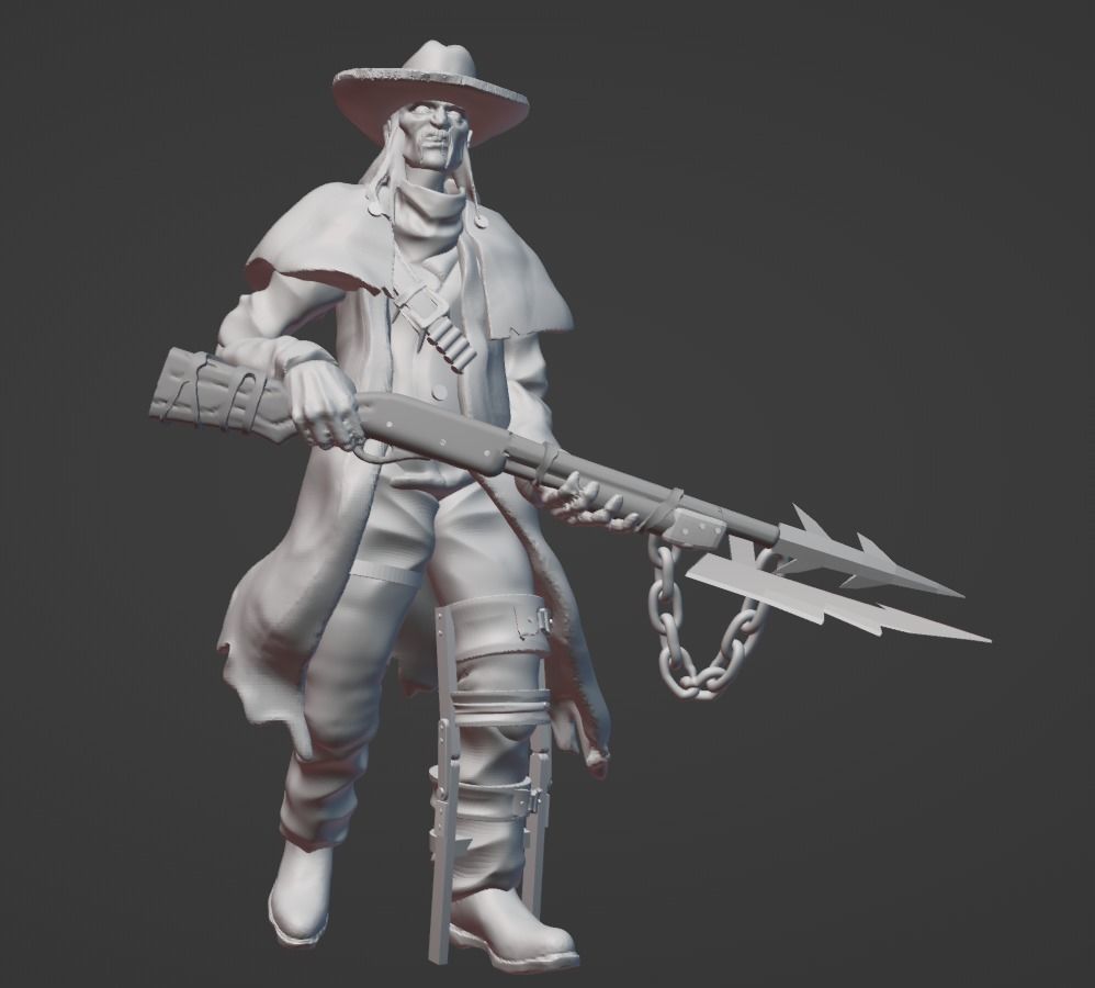 Deathslinger - Dead by Daylight Board Game Custom Miniature 3D print model_1