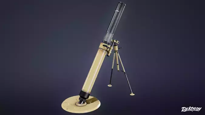 MILITARY - Mortar 02 - LOW POLY