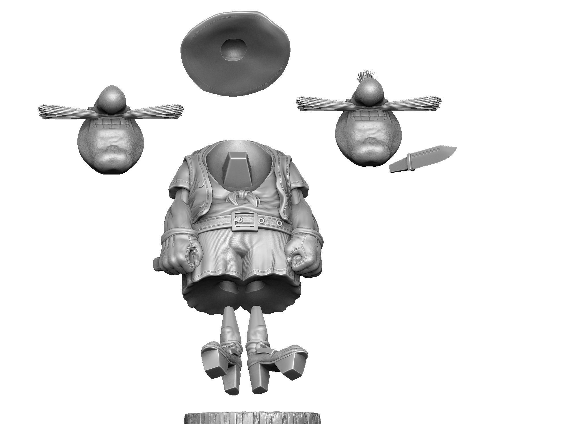 Black Dog for 3D printing 2nd version of STL 3D print model_40