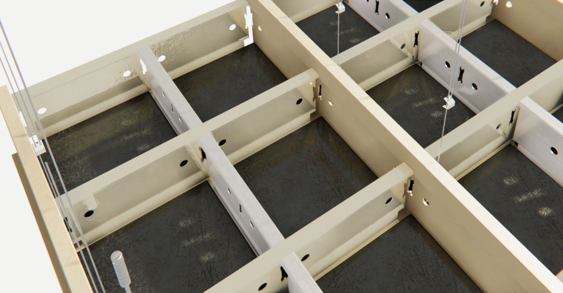 BIM-GC T15 Linear Carrier Suspended Ceiling From Architect 3D model_6