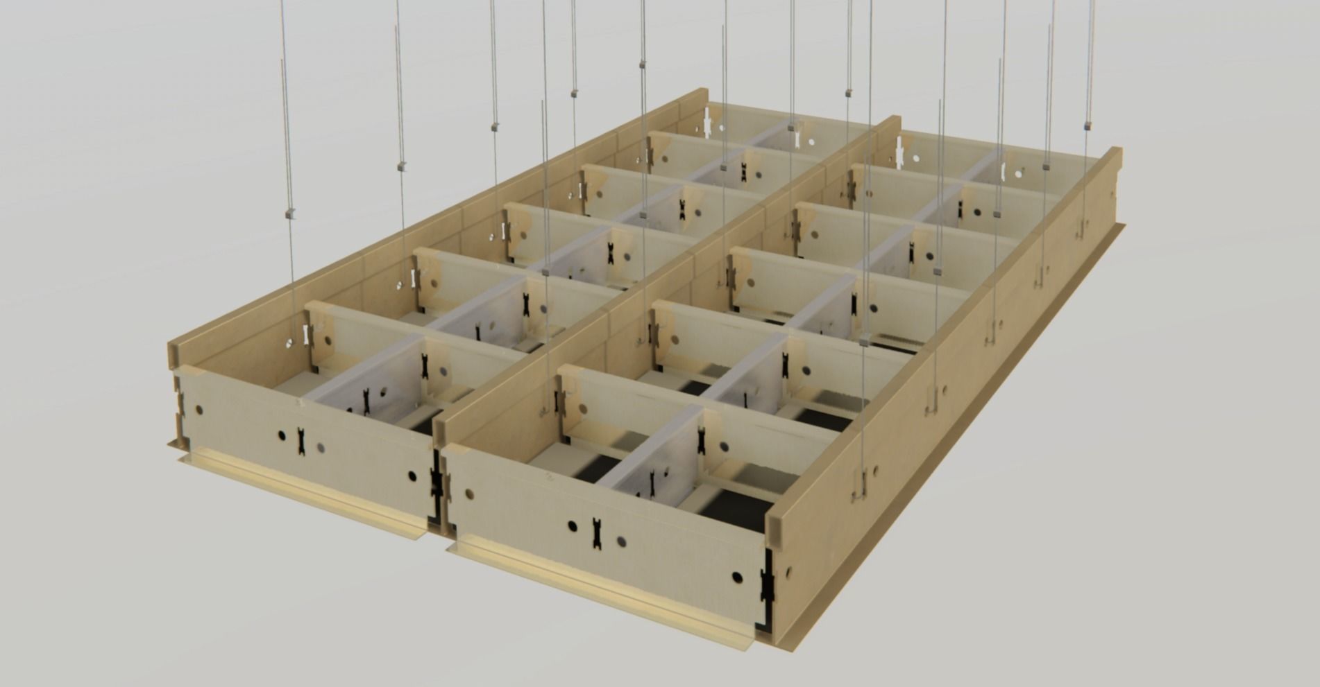 BIM-GC T15 Linear Carrier Suspended Ceiling From Architect 3D model_13