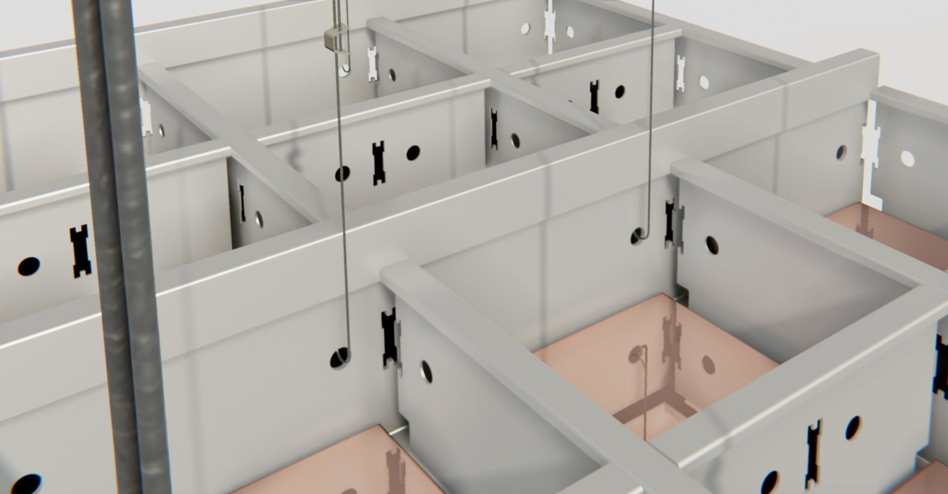 BIM-GC T15 Linear Carrier Suspended Ceiling From Architect 3D model_8