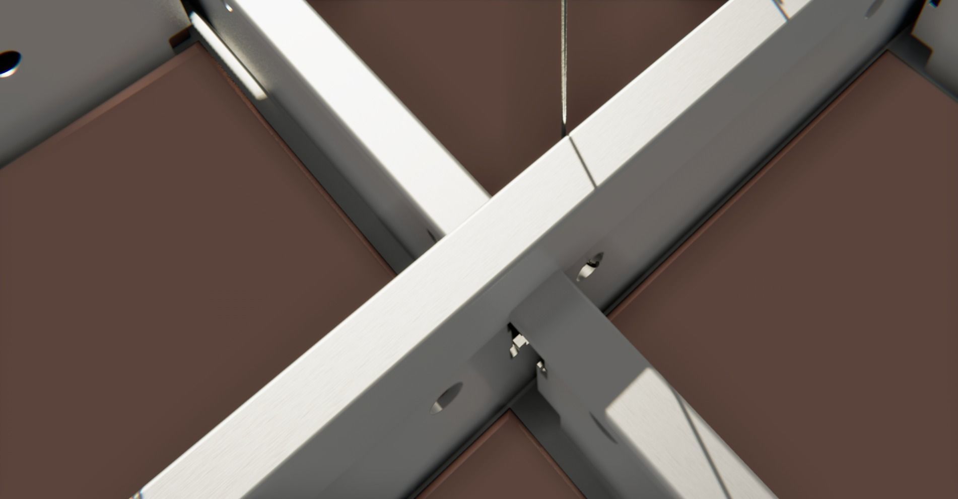 BIM-GC T15 Linear Carrier Suspended Ceiling From Architect 3D model_11