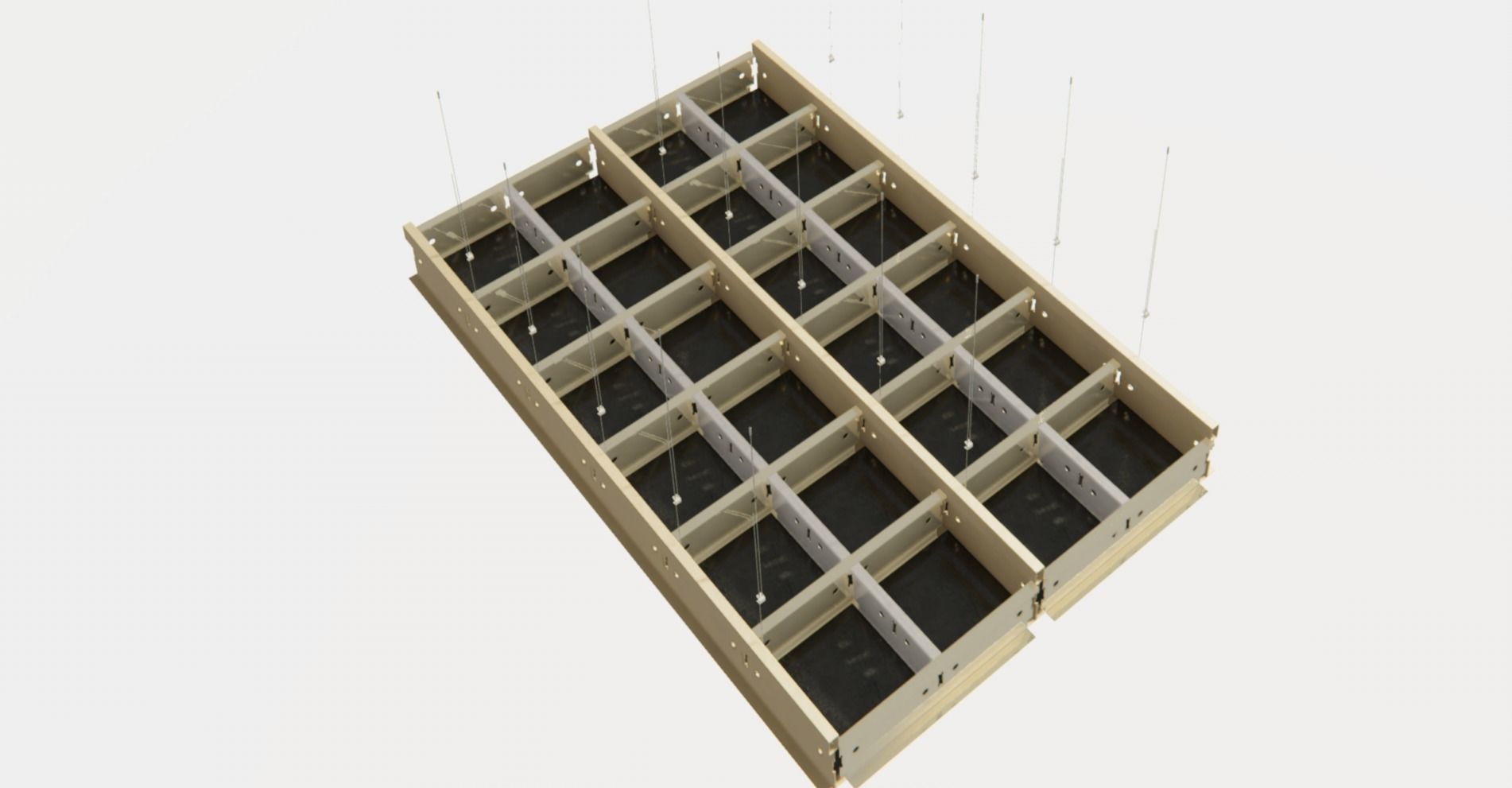 BIM-GC T15 Linear Carrier Suspended Ceiling From Architect 3D model_7