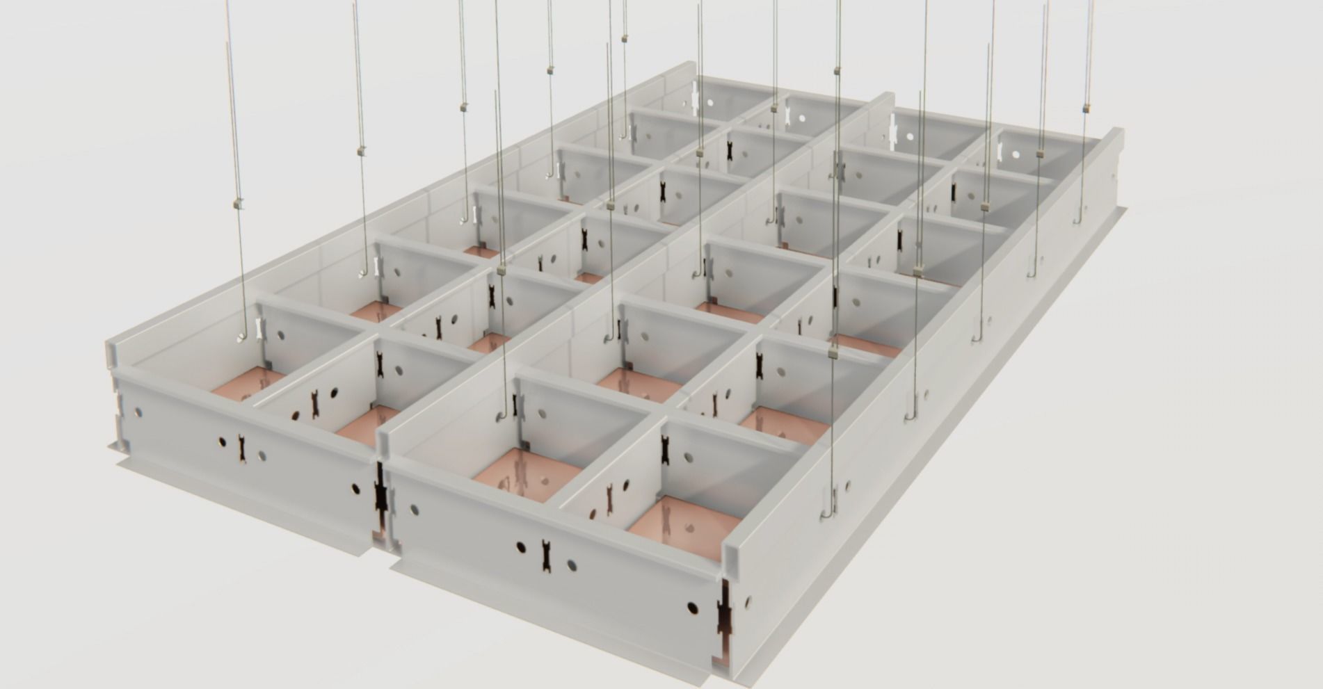 BIM-GC T15 Linear Carrier Suspended Ceiling From Architect 3D model_1