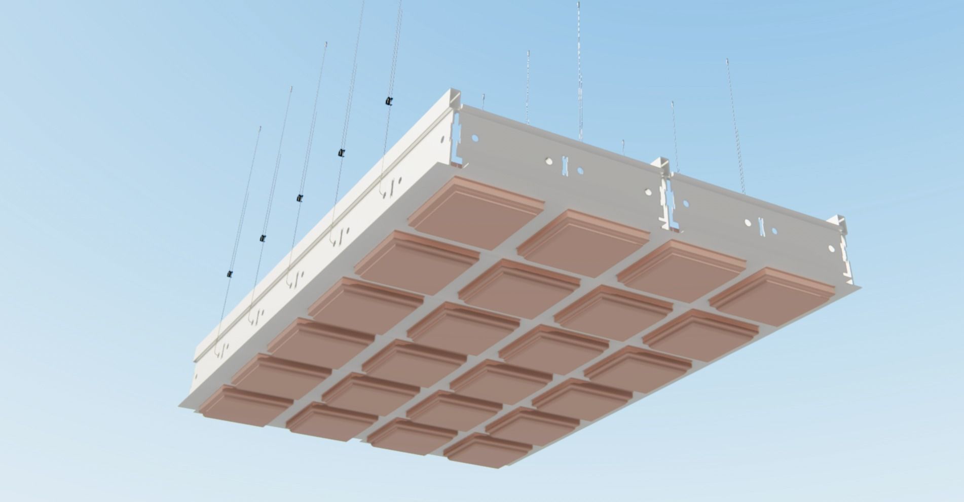 BIM-GC T15 Linear Carrier Suspended Ceiling From Architect 3D model_10