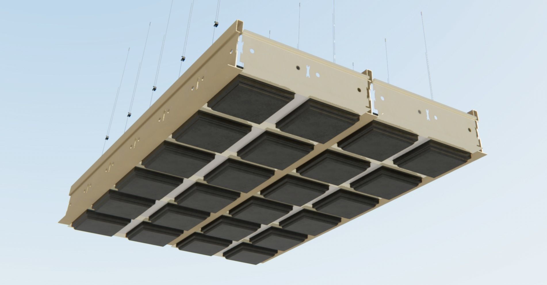 BIM-GC T15 Linear Carrier Suspended Ceiling From Architect 3D model_5