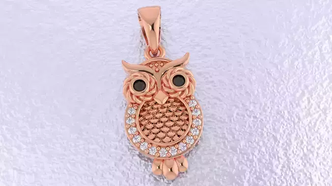 3dm and stl owl pendant printable jewelry model