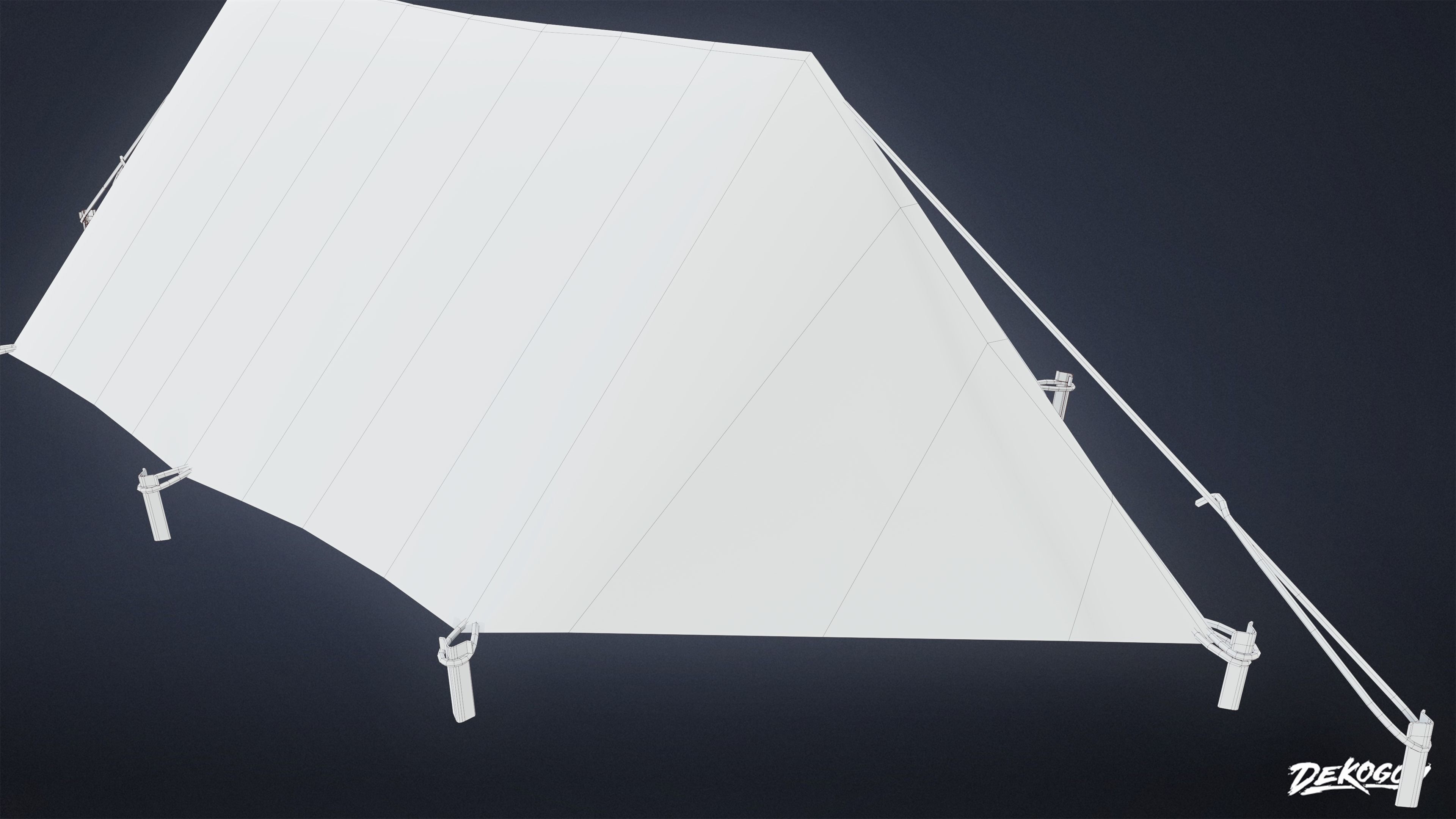 MILITARY - Tent 03 - LOW POLY Low-poly 3D model_8