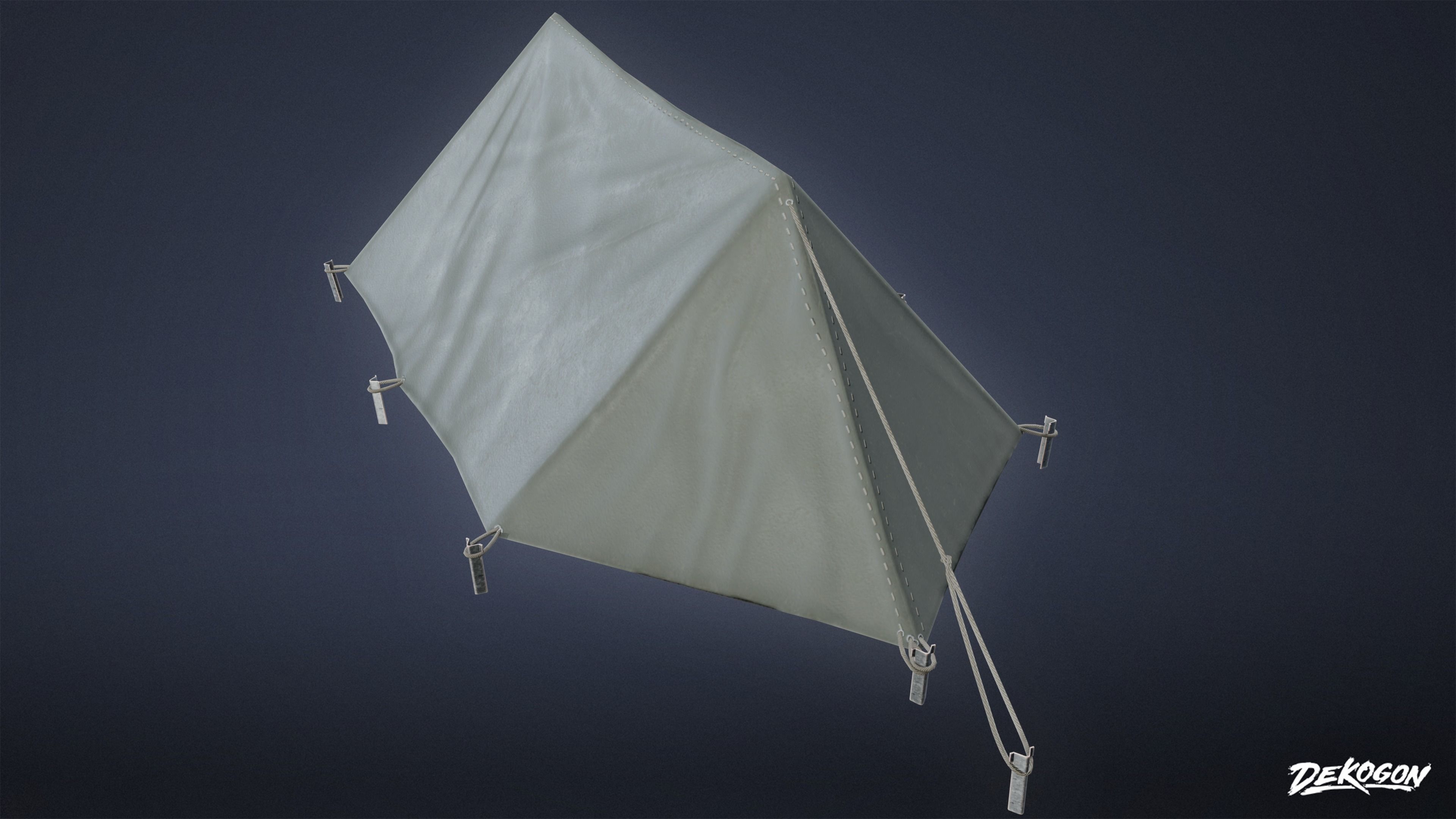 MILITARY - Tent 03 - LOW POLY Low-poly 3D model_3