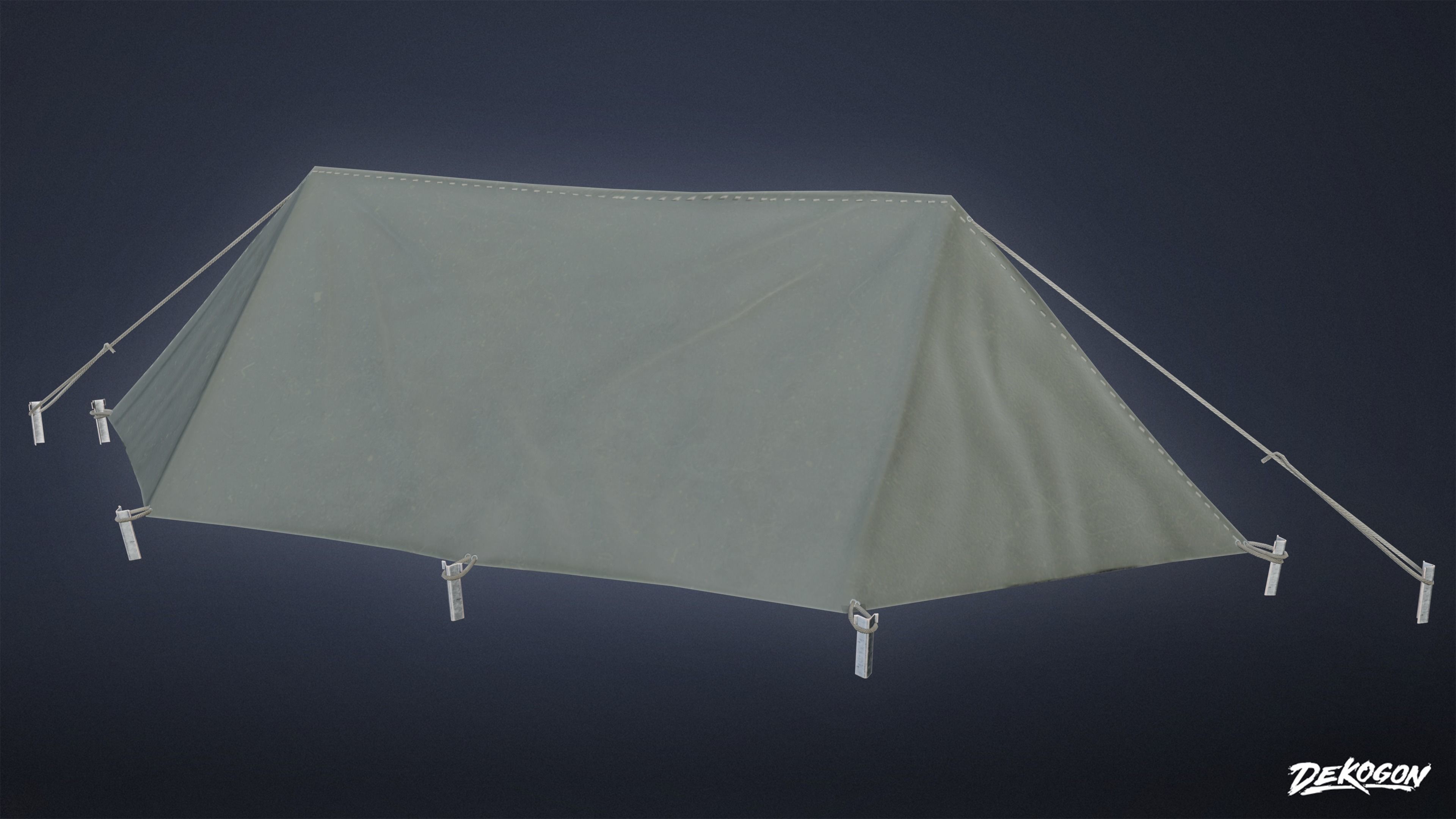 MILITARY - Tent 03 - LOW POLY Low-poly 3D model_2