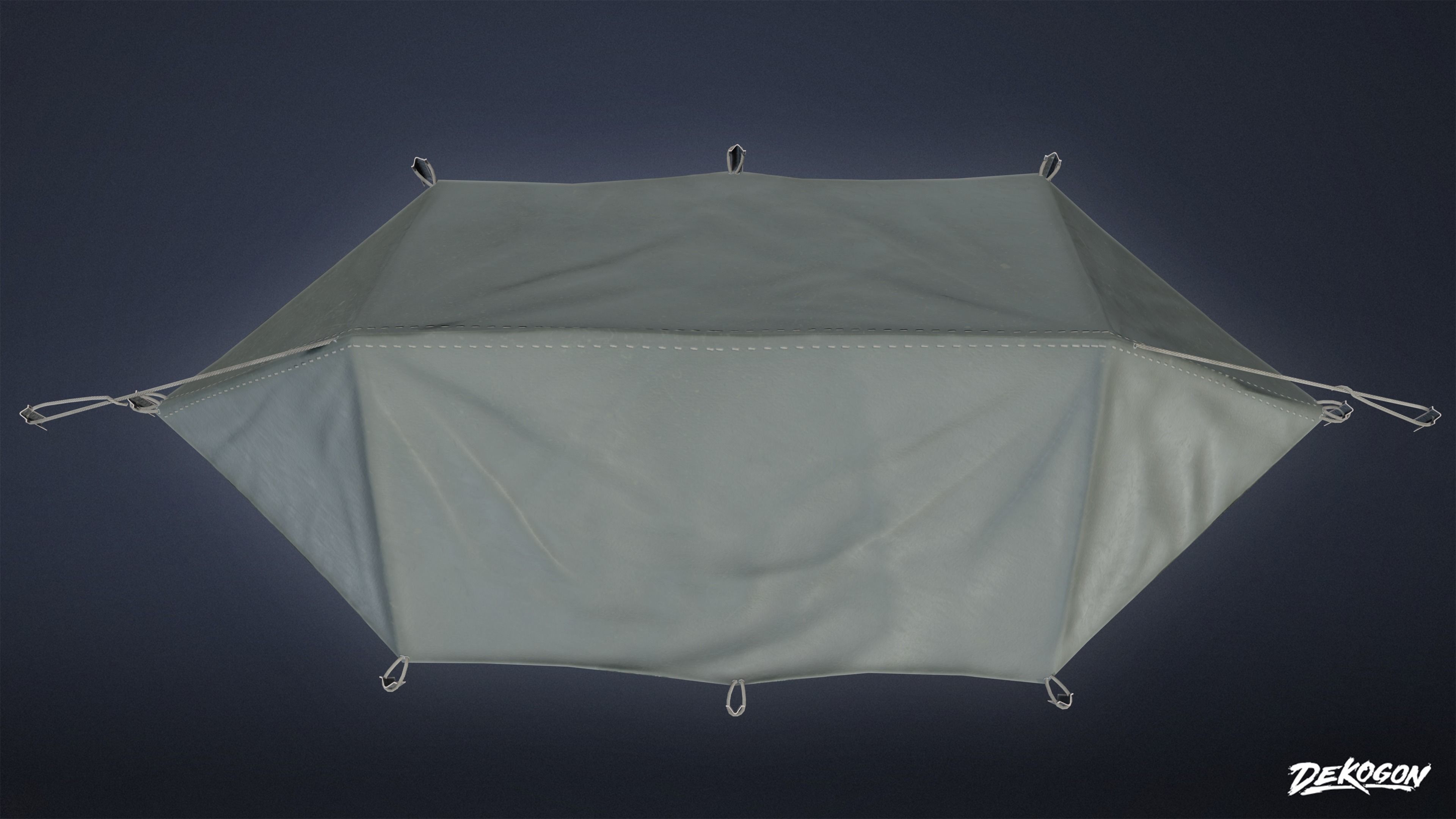 MILITARY - Tent 03 - LOW POLY Low-poly 3D model_6