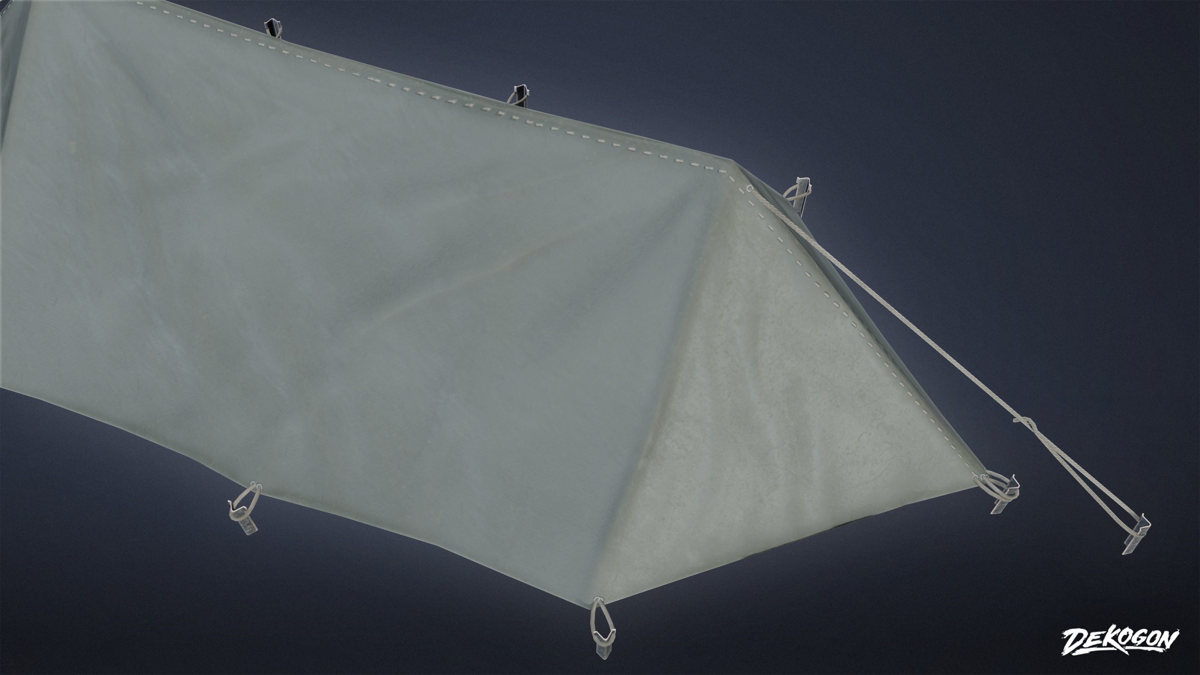 MILITARY - Tent 03 - LOW POLY Low-poly 3D model_4