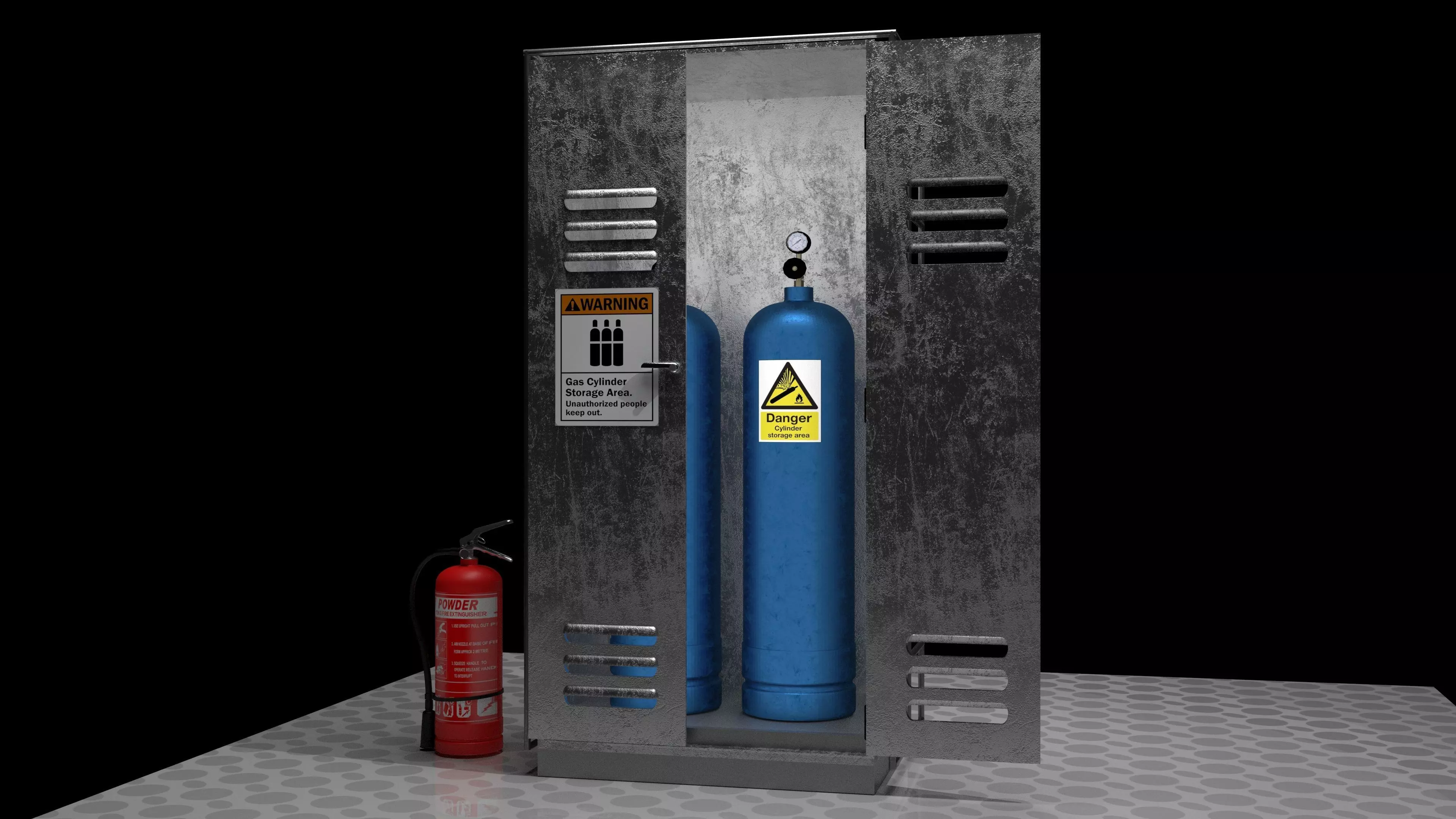 Gas Tube Cabinet 3D model